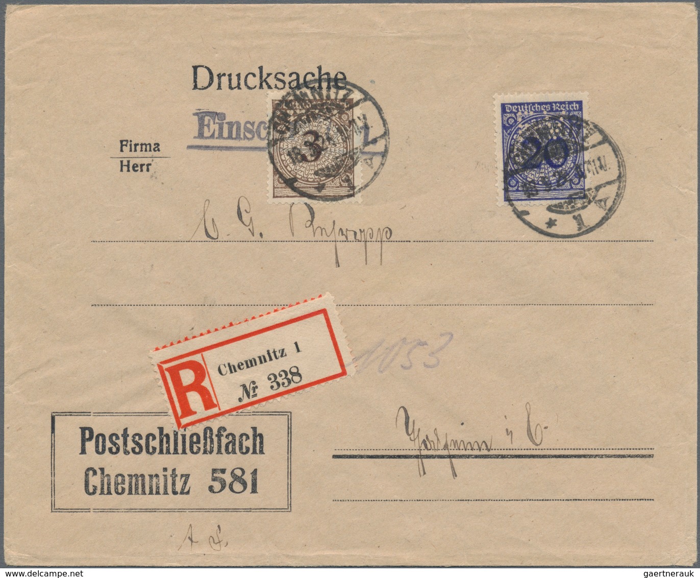 Deutsches Reich - 3. Reich: 1923/1932, EINSCHREIBE-POST, Gehaltvoller Sammlungsbestand Mit über 50 B - Sonstige & Ohne Zuordnung