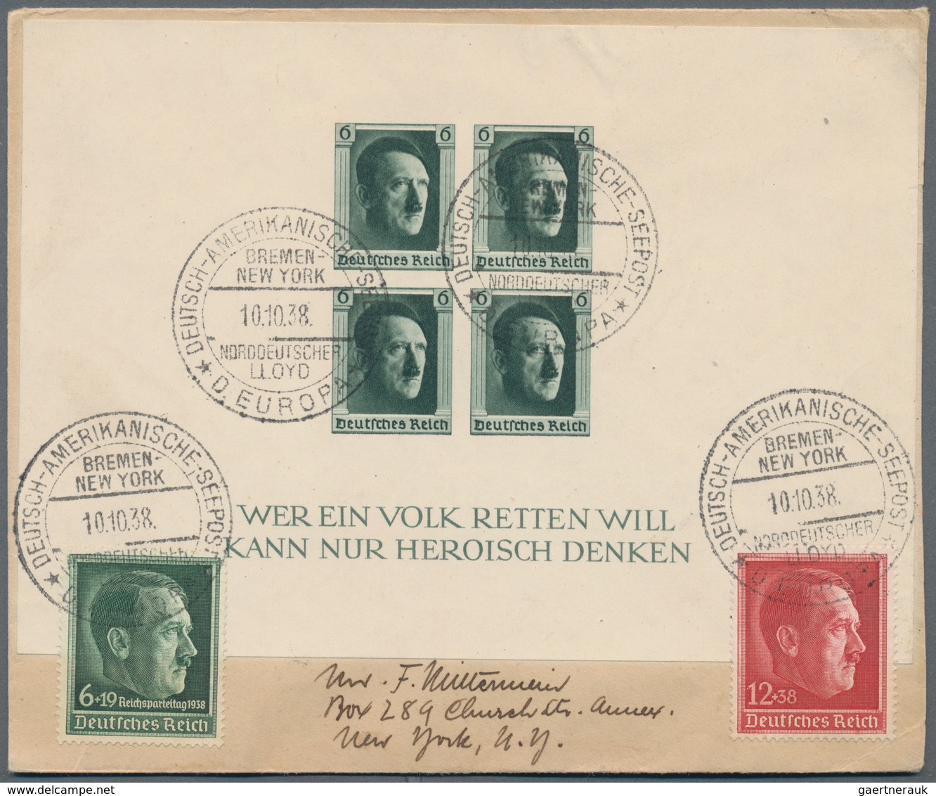 Deutsches Reich - 3. Reich: 1927/1939, Partie Von 22 Briefen Und Karten, Meist Schiffspost Bzw. Fran - Autres & Non Classés