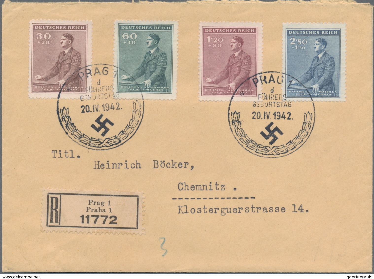 Deutsches Reich - 3. Reich: 1933/1945, Nachlass Im Karton, Den Hauptwert Bildet Eine Vorwiegend Gest - Autres & Non Classés