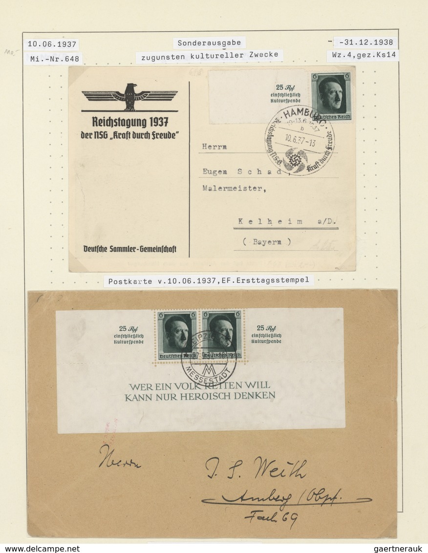 Deutsches Reich - 3. Reich: 1933/1945, Sammlung Von Ca. 365 Briefen Und Karten, Sauber In Drei Alben - Other & Unclassified