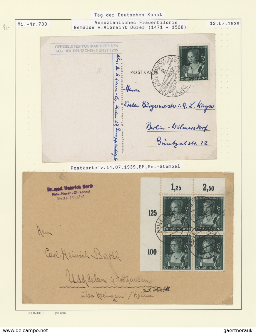 Deutsches Reich - 3. Reich: 1933/1945, Sammlung Von Ca. 365 Briefen Und Karten, Sauber In Drei Alben - Other & Unclassified