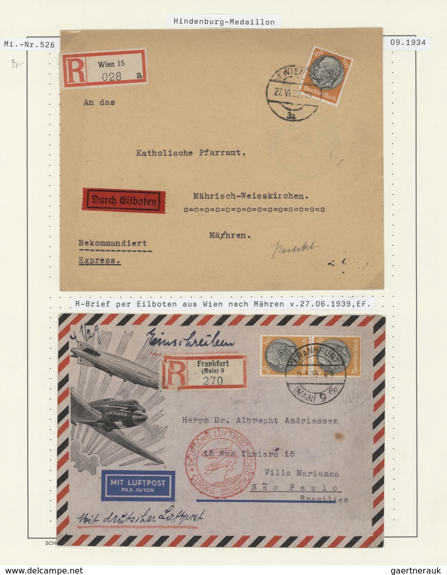 Deutsches Reich - 3. Reich: 1933/1945, Sammlung Von Ca. 365 Briefen Und Karten, Sauber In Drei Alben - Sonstige & Ohne Zuordnung