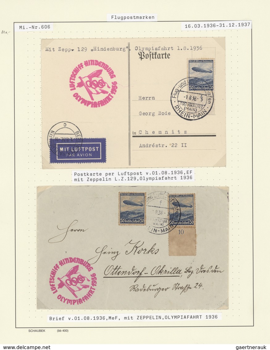 Deutsches Reich - 3. Reich: 1933/1945, Sammlung Von Ca. 365 Briefen Und Karten, Sauber In Drei Alben - Autres & Non Classés