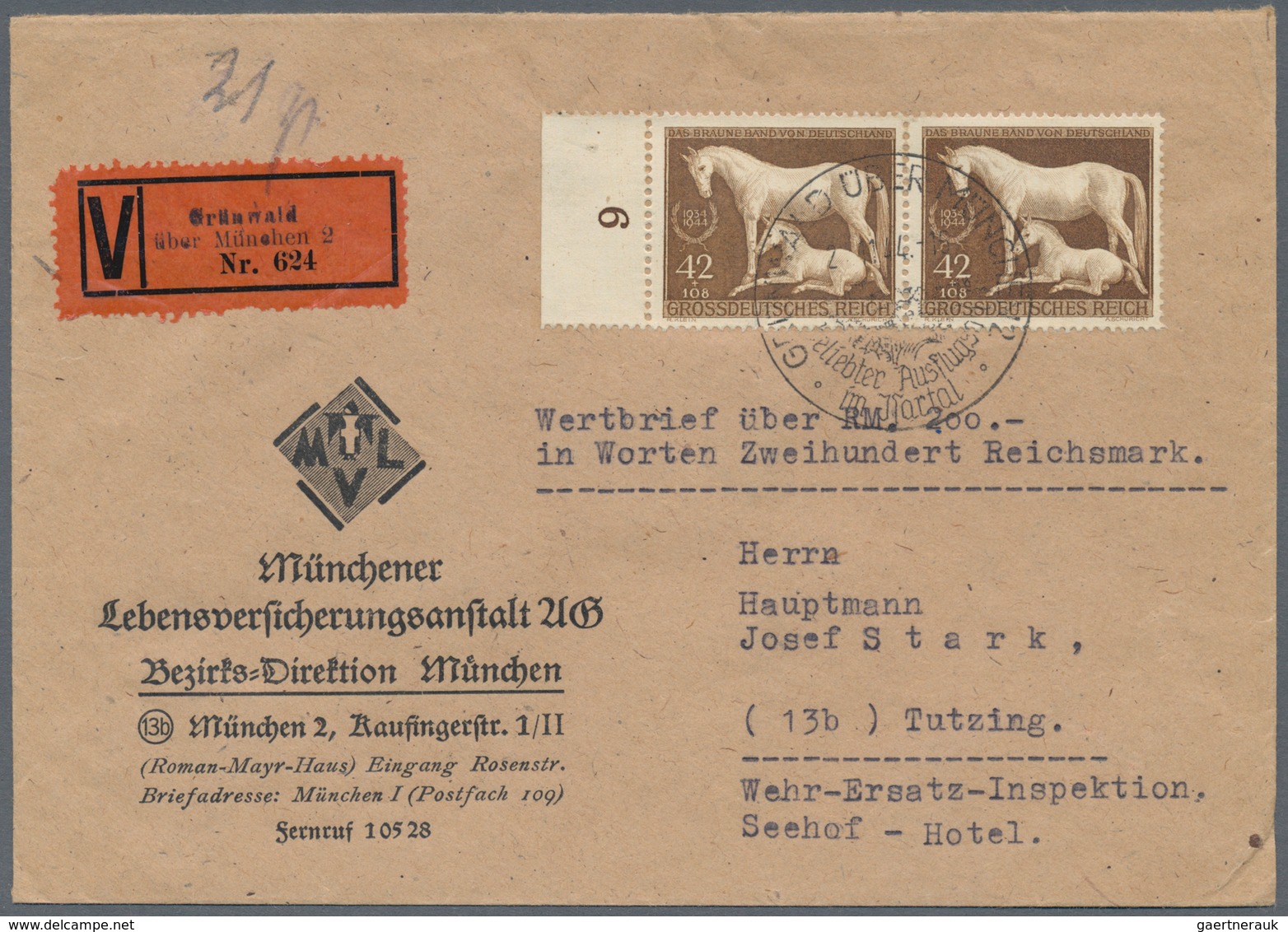 Deutsches Reich - 3. Reich: 1933/1945, umfassende Sammlung von ca. 1.250 Briefen und Karten, augensc