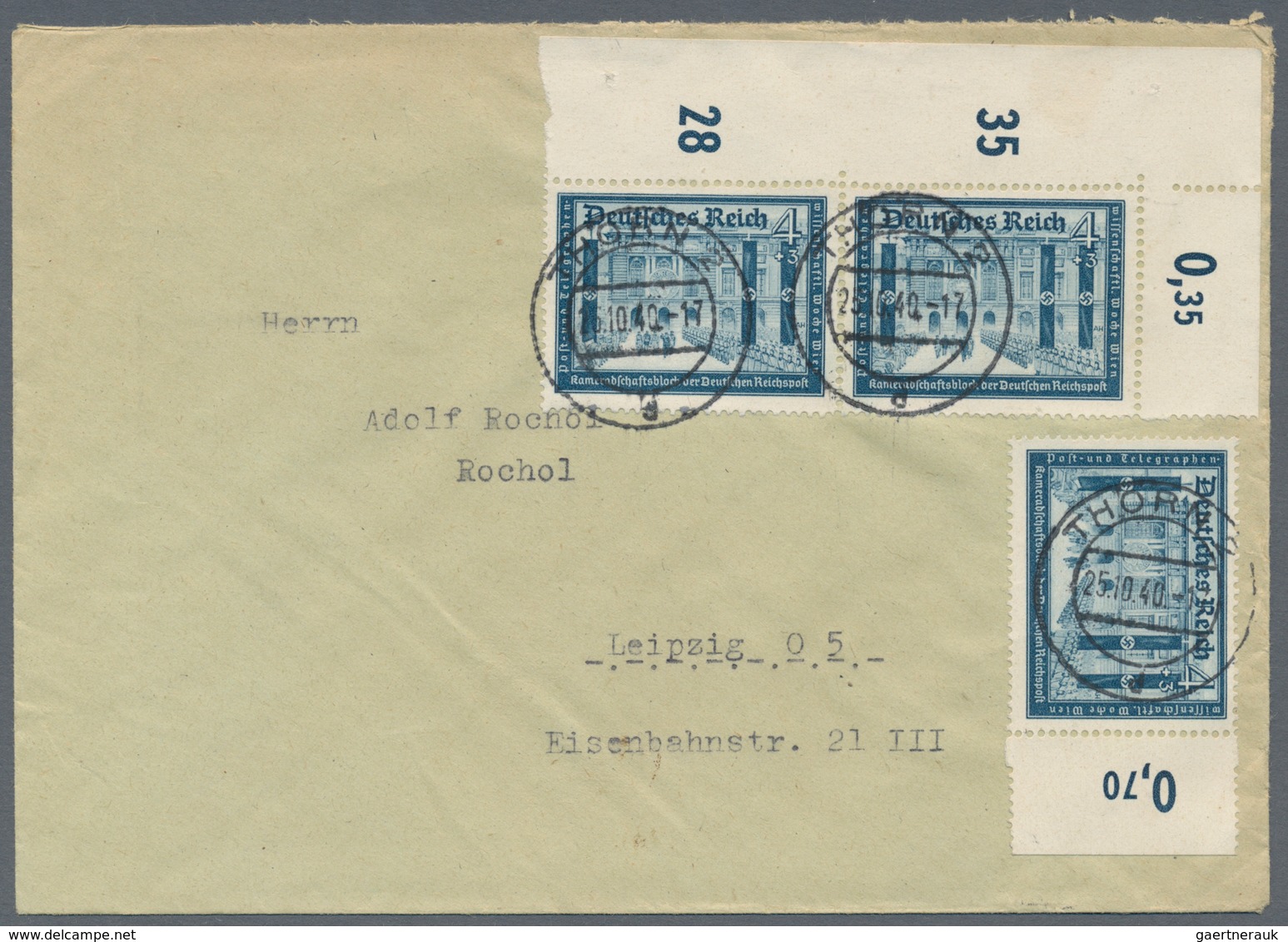 Deutsches Reich - 3. Reich: 1933/1945, umfassende Sammlung von ca. 1.250 Briefen und Karten, augensc