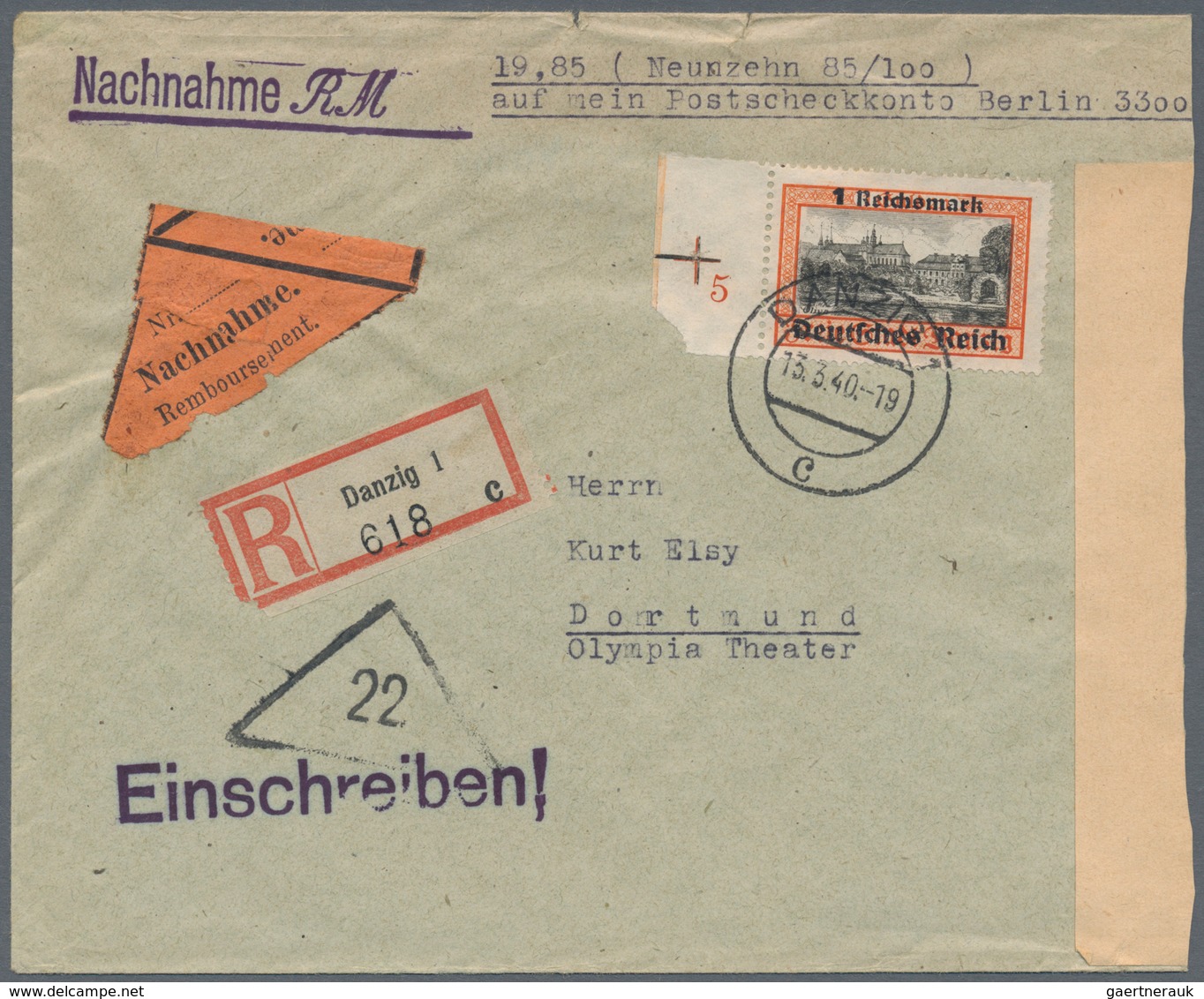 Deutsches Reich - 3. Reich: 1933/1945, umfassende Sammlung von ca. 1.250 Briefen und Karten, augensc