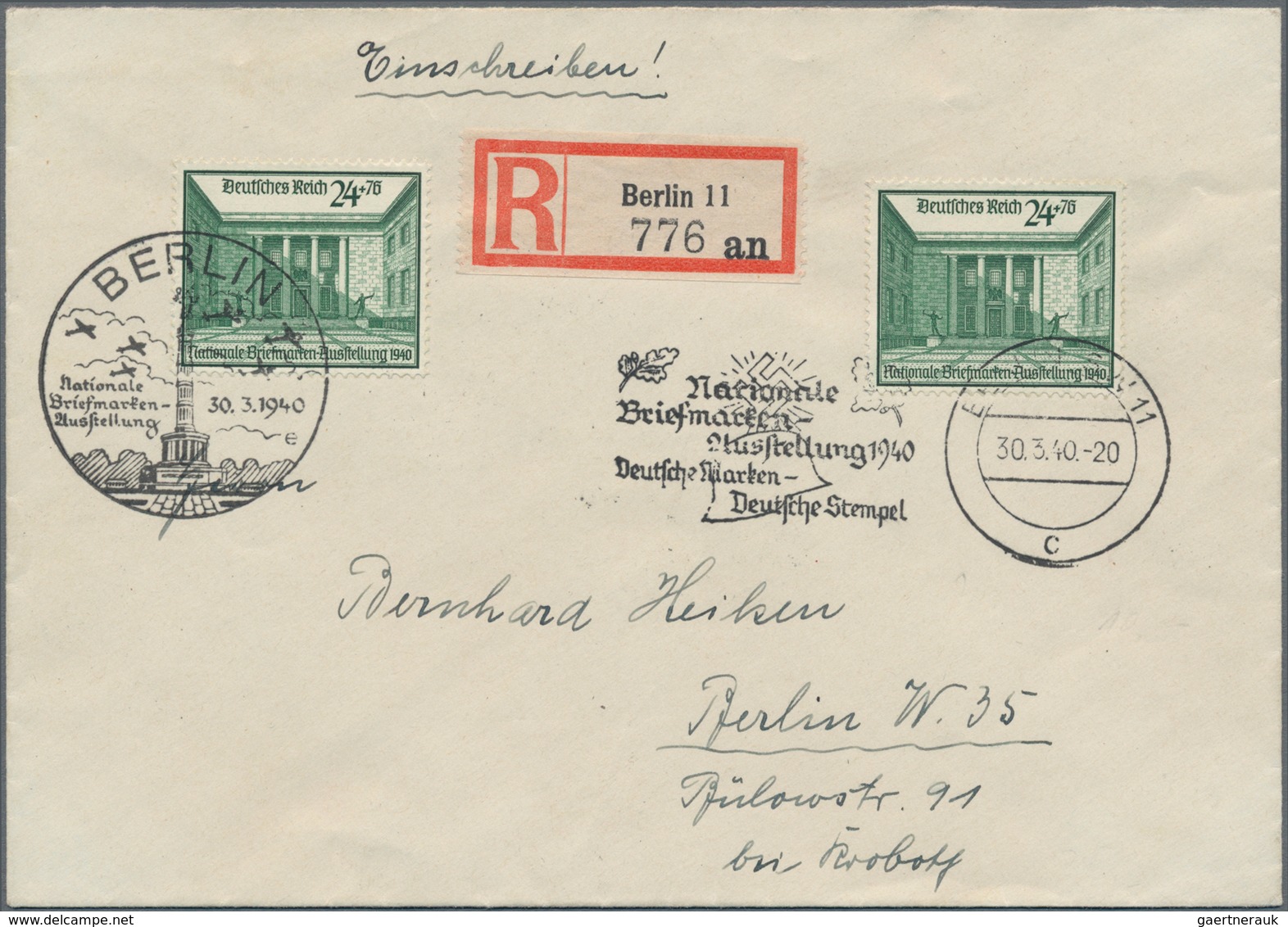 Deutsches Reich - 3. Reich: 1934/1944, vielseitiger Posten von ca. 280 Belegen, dabei Foto- und Prop