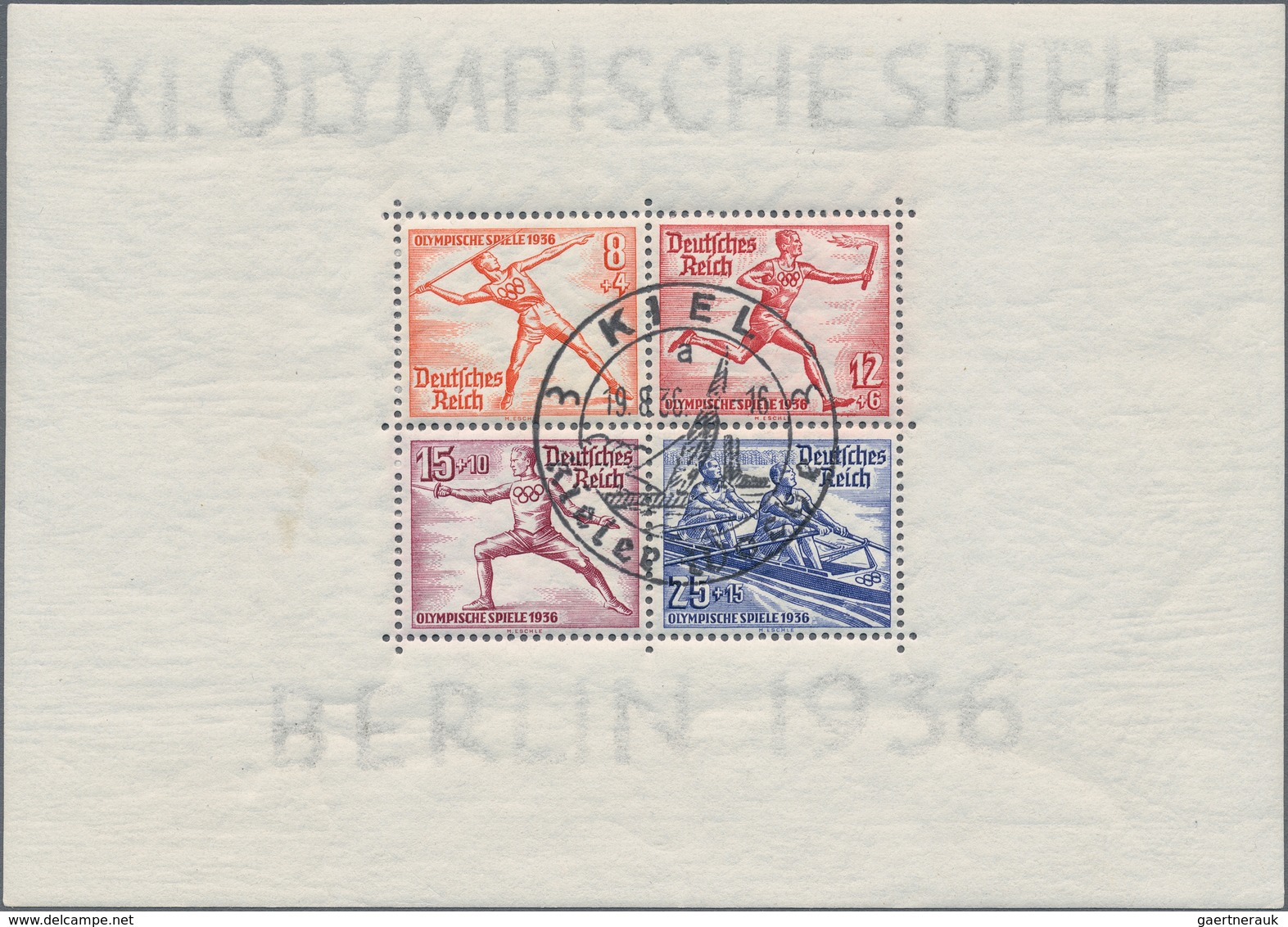 Deutsches Reich - 3. Reich: 1936, Olympische Sommerspiele 1936, 13 Blockpaare Mit Verschiedenen Sond - Autres & Non Classés