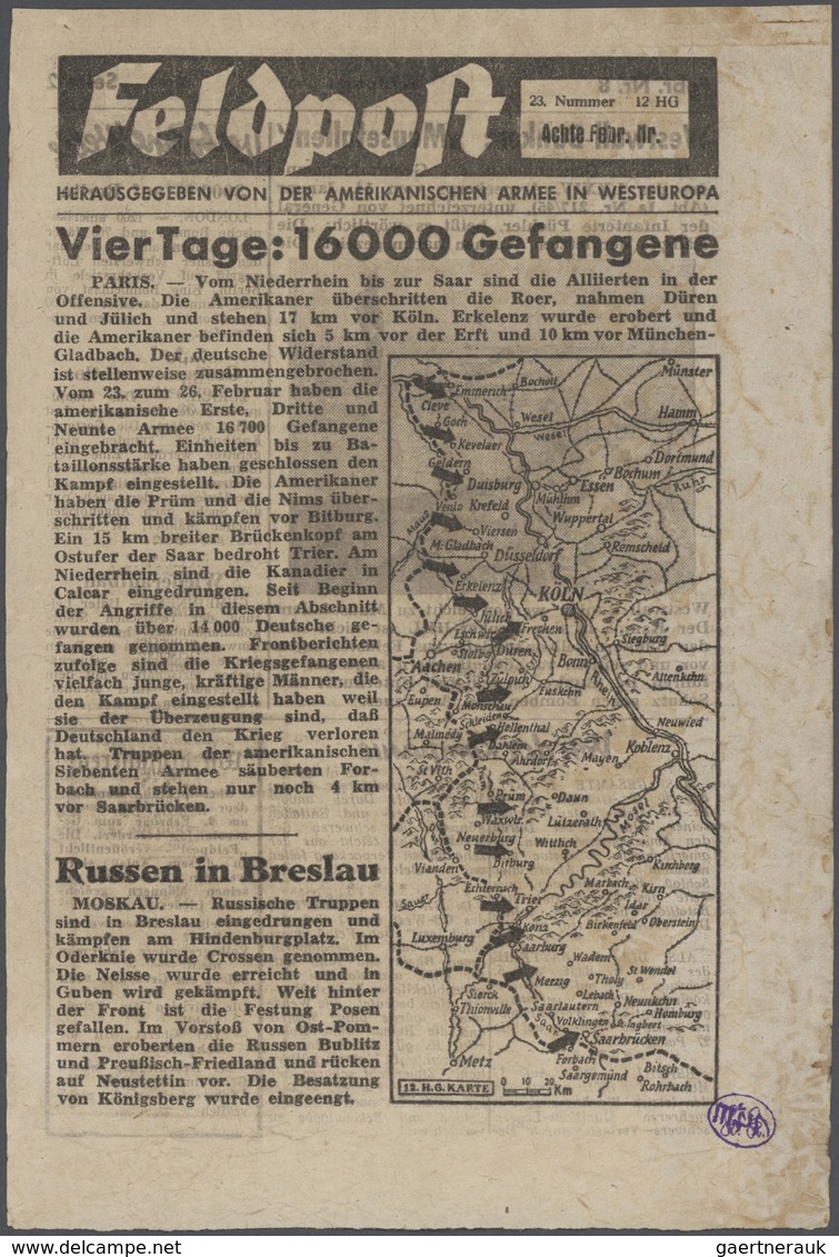 Deutsches Reich - 3. Reich: 1942/1945, ALLIIERTE PROPAGANDA-FLUGBLÄTTER, vielseitige Sammlung von ca