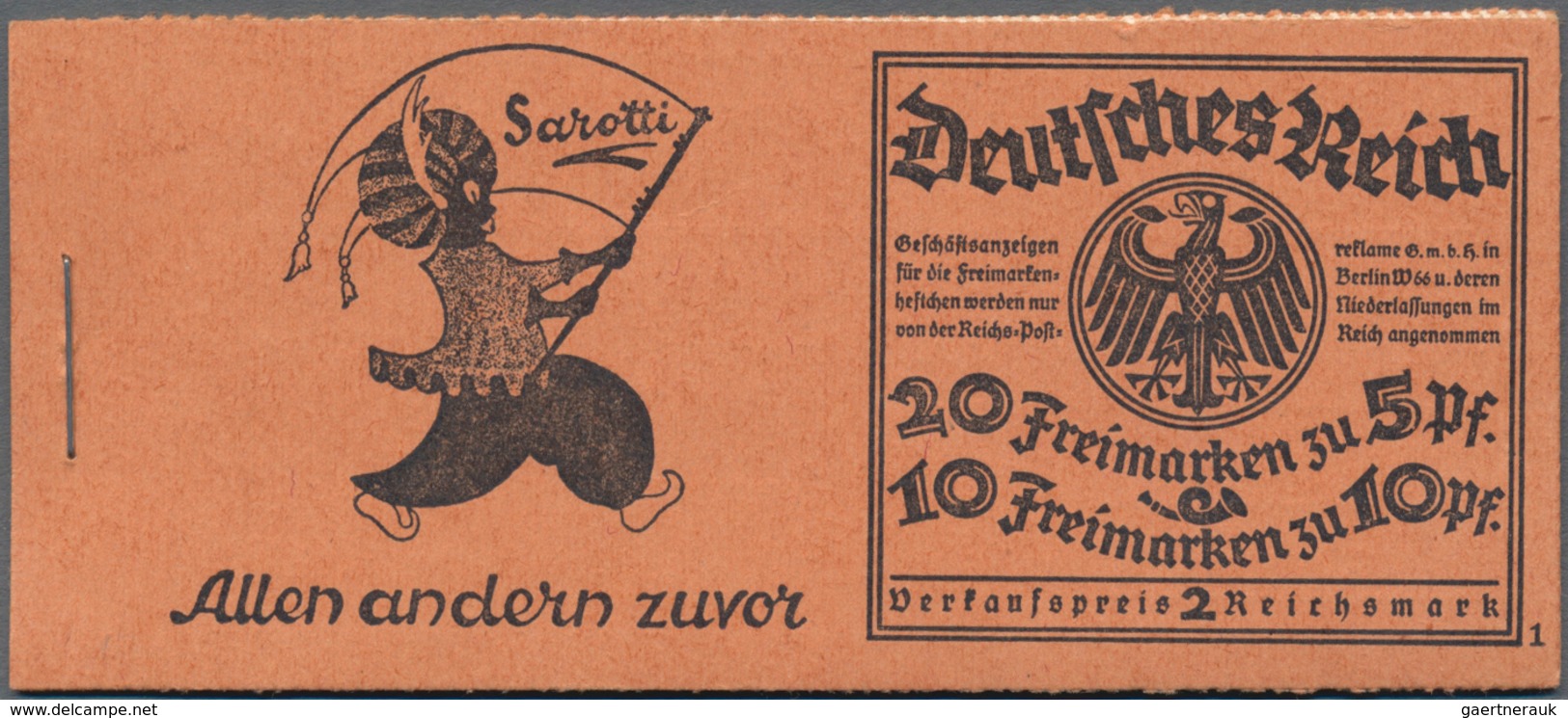 Deutsches Reich - Markenheftchen: 1919/1941, Saubere Sammlung Von 21 Postfrischen Markenheftchen Mit - Carnets