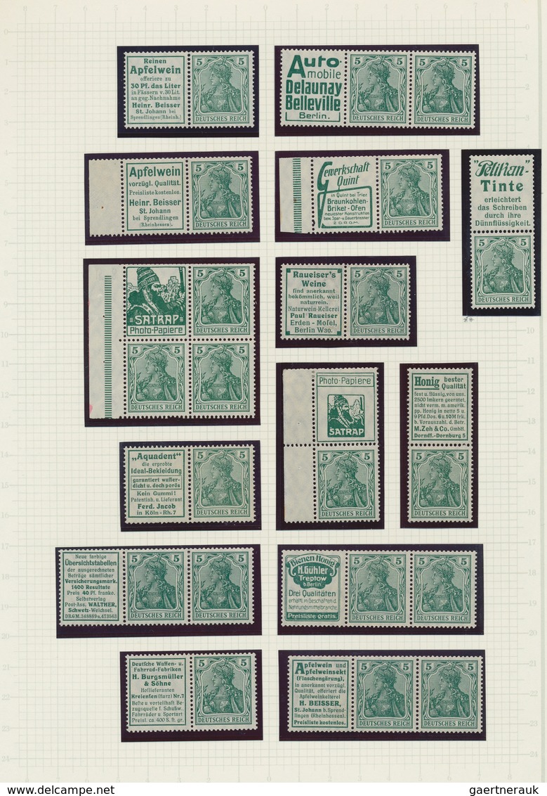 Deutsches Reich - Zusammendrucke: 1910/1941, umfassende, meist postfrische/ungebrauchte Sammlung der
