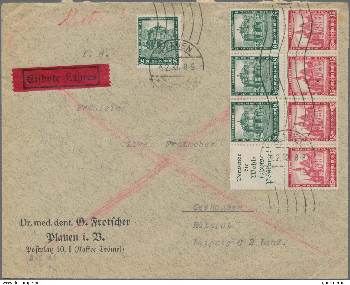 Deutsches Reich - Zusammendrucke: 1930-1940, Posten Mit Rund 140 Briefen Und Belegen Alle Mit Zusamm - Se-Tenant