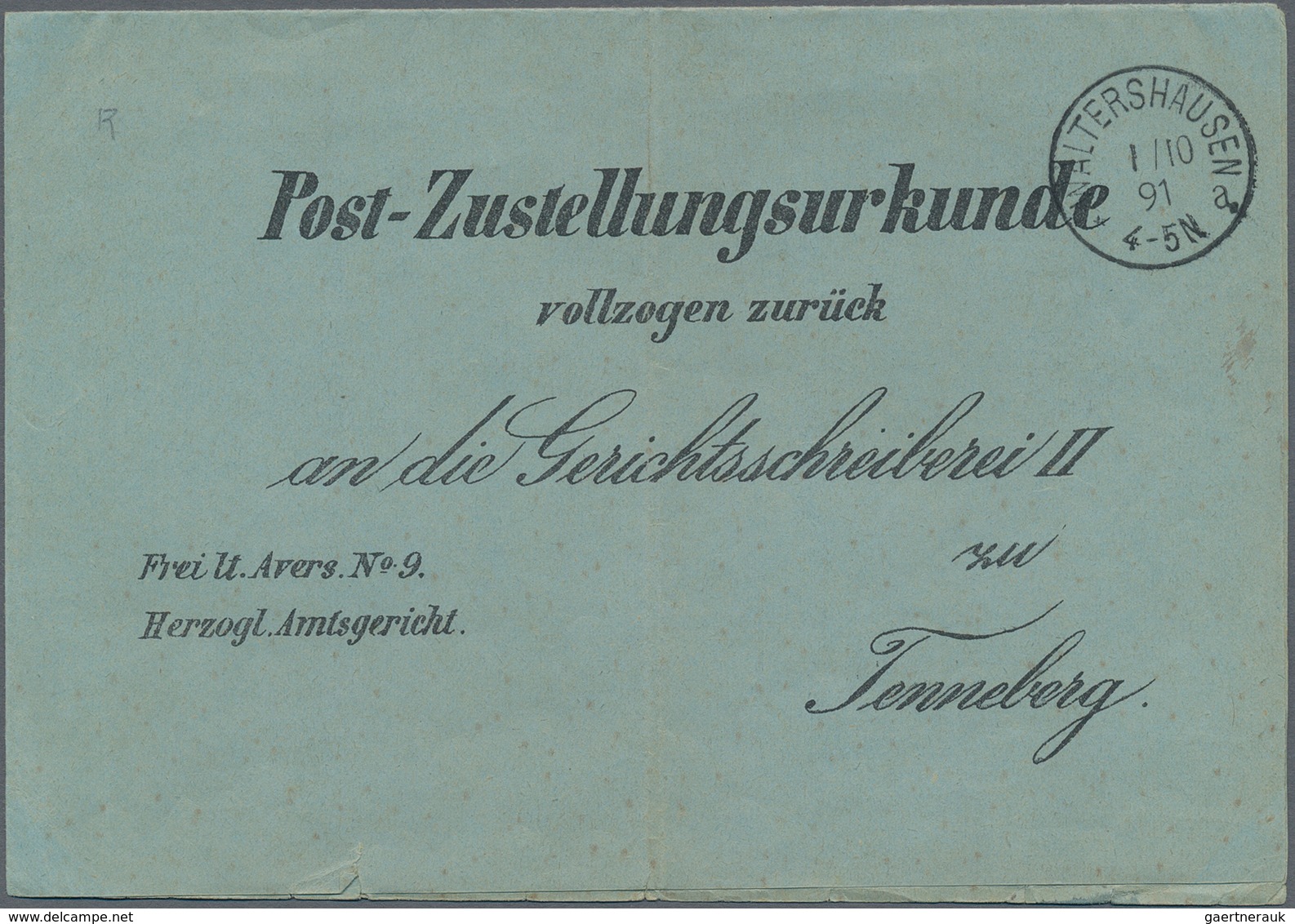 Deutsches Reich - Dienstmarken: 1880/1910, 34 Belege Aus Der Zeit Mit "Frei Lt. Avers" Bzw. Frei Dur - Service