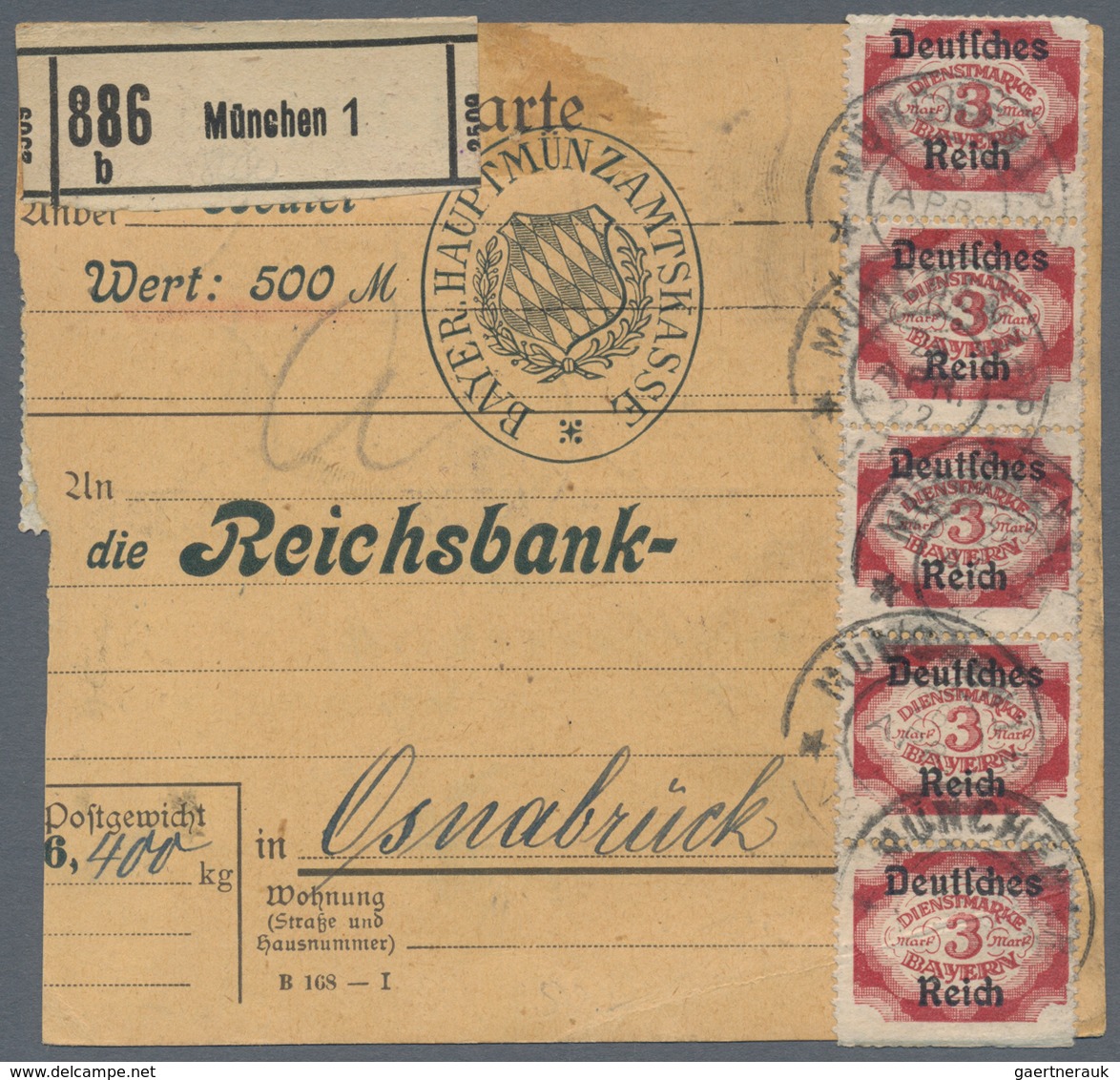 Deutsches Reich - Dienstmarken: 1903/1944, Bestand Von über 350 Briefen Und Karten In Guter Vielfalt - Dienstmarken
