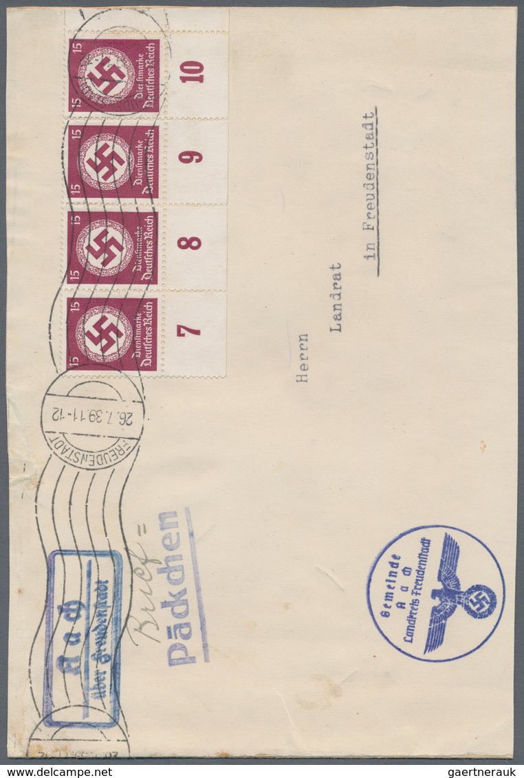 Deutsches Reich - Dienstmarken: 1903/1944, Bestand von über 350 Briefen und Karten in guter Vielfalt
