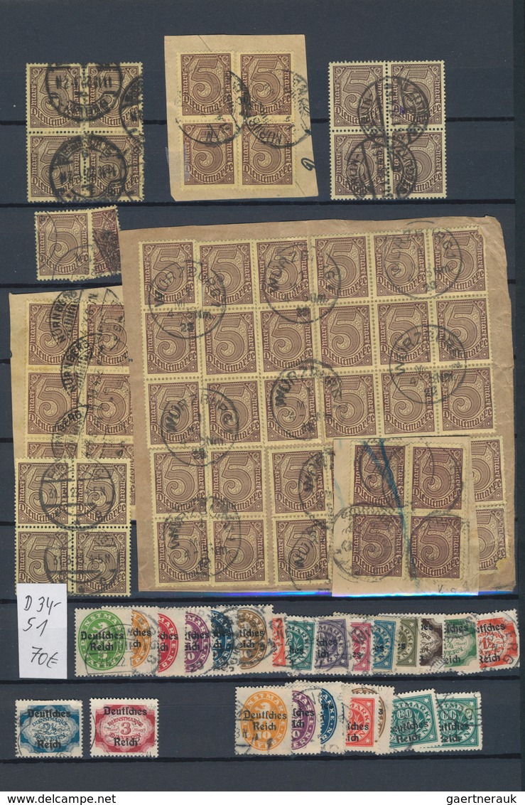 Deutsches Reich - Dienstmarken: 1903/1944, Vielseitiger Sammlungsposten Auf Stecktafeln Ab Kaiserrei - Dienstmarken