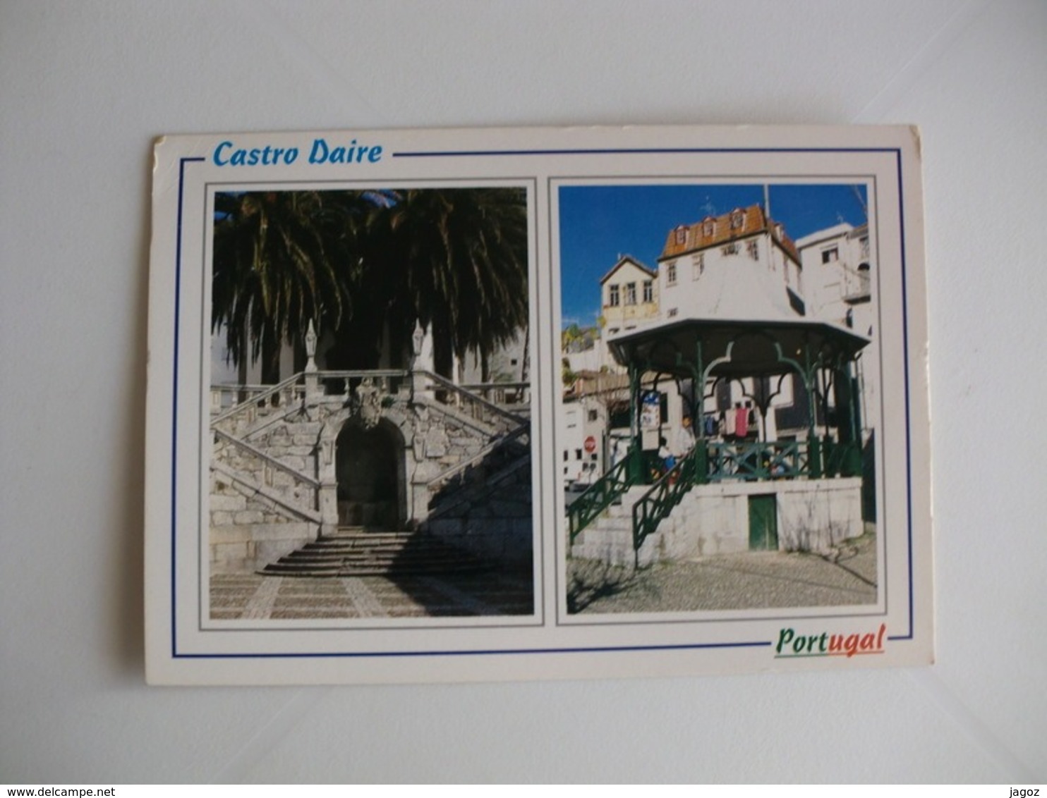 Postcard Postal Castro Daire Escadaria Da Capela Das Carrancas Coreto - Viseu