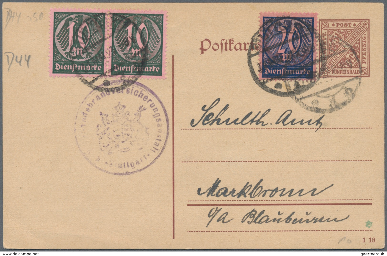 Deutsches Reich - Dienstmarken: 1920/1930, Kleines Lot Von über 80 Briefen Und Ganzsachen Mit Mmehrf - Service