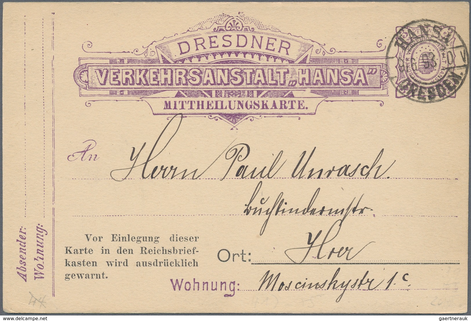 Deutsches Reich - Privatpost (Stadtpost): 1890er, Vielseitige Partie Von über 300 Meist Ungebrauchte - Privatpost