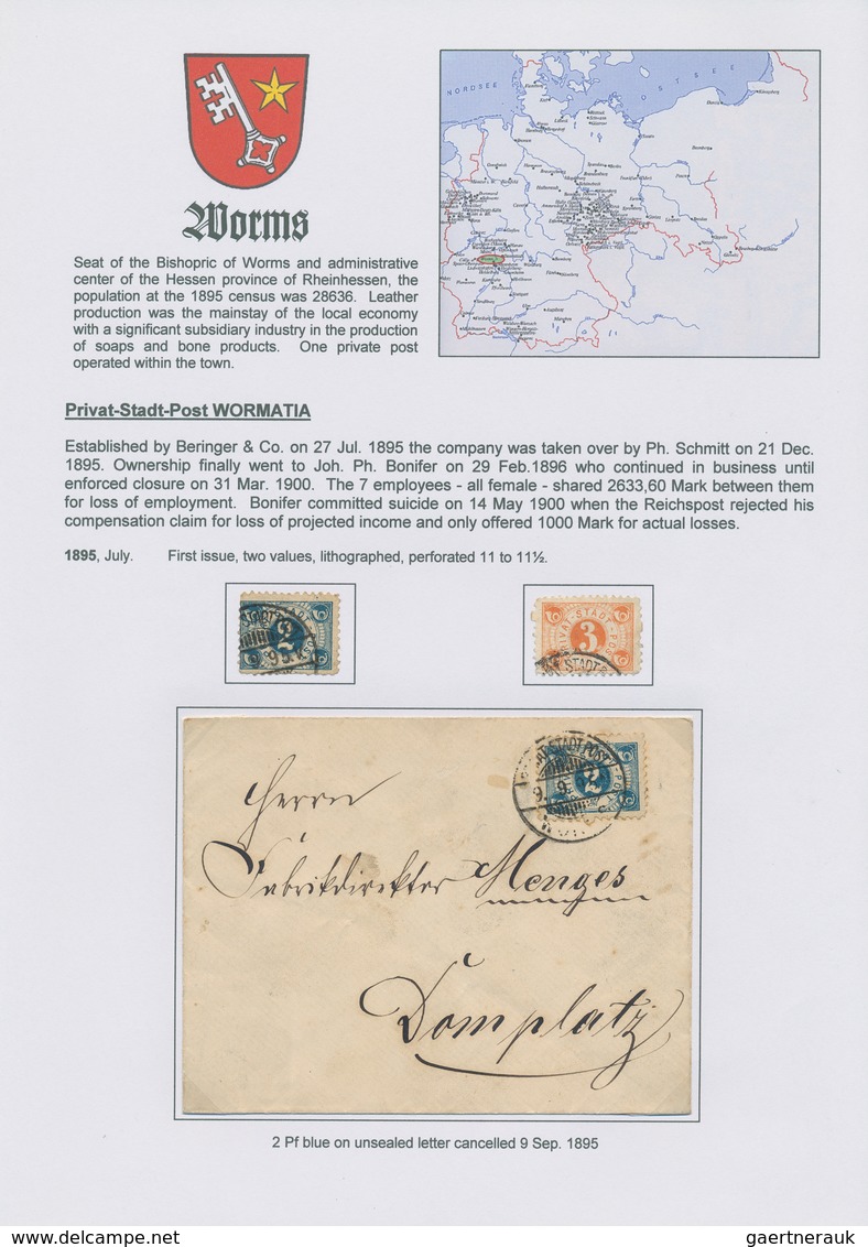 Deutsches Reich - Privatpost (Stadtpost): AACHEN bis WURZEN, umfangreiche Sammlung, einiger Privatpo