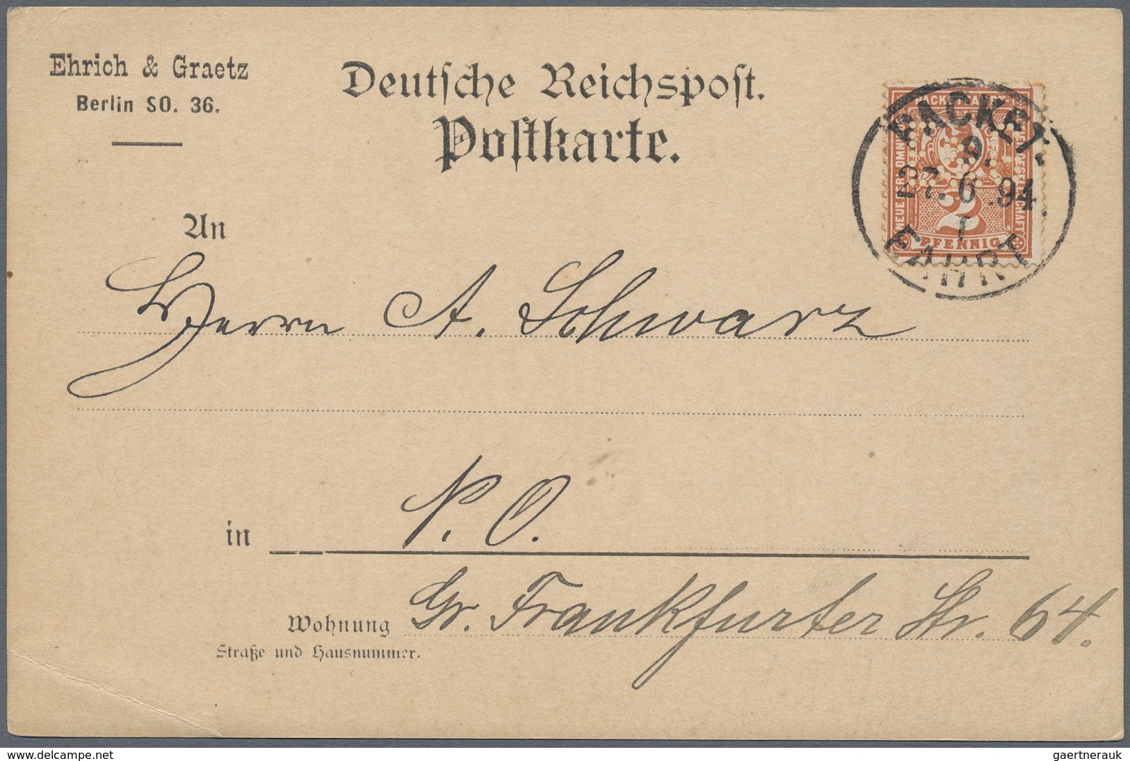 Deutsches Reich - Privatpost (Stadtpost): BAMBERG Bis WUPPERTAL, Umfangreiche Sammlung Lochungen (Pe - Privatpost