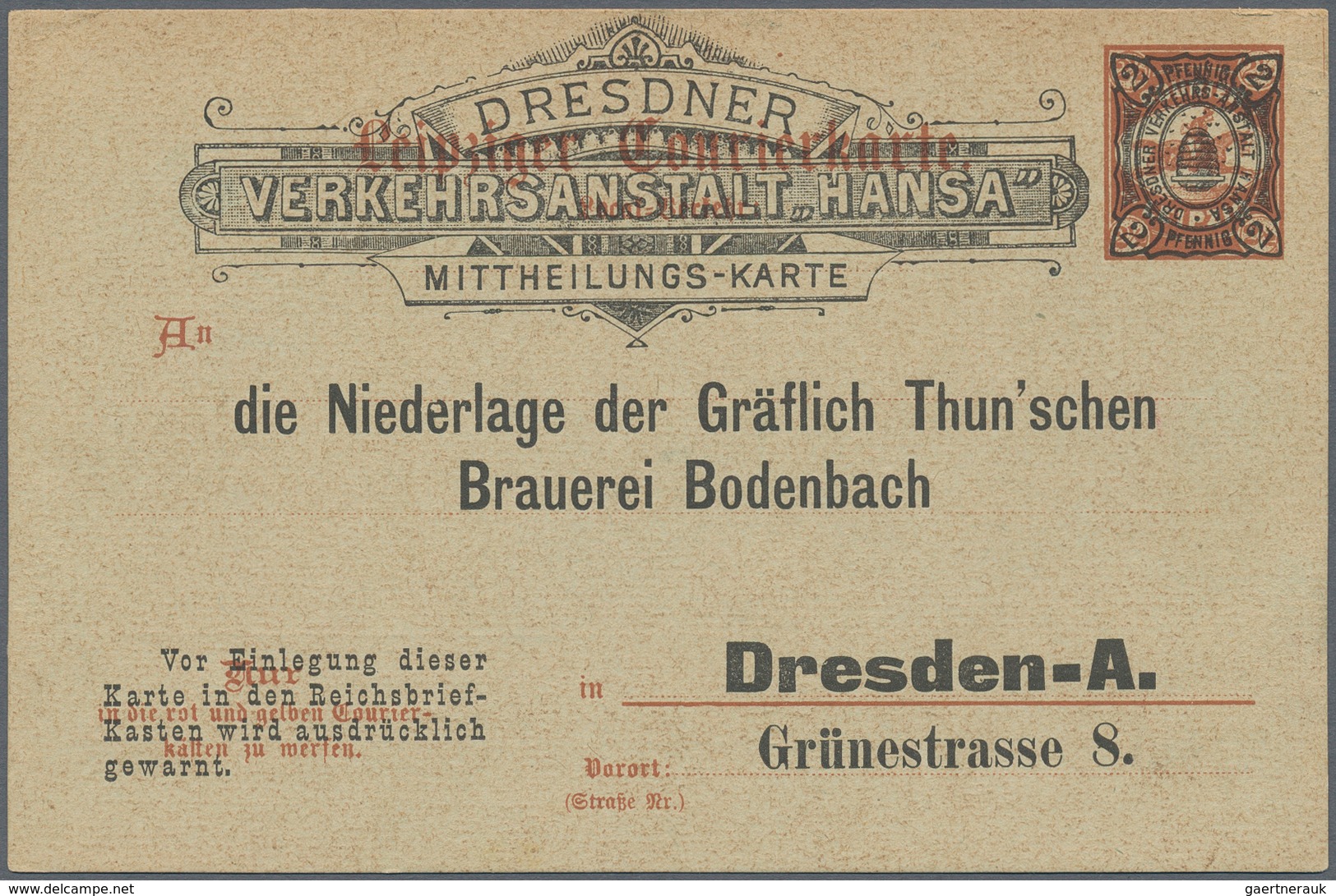 Deutsches Reich - Privatpost (Stadtpost): DRESDEN: Hansa und Gemeinnütziger Verein, umfangreiche Sam