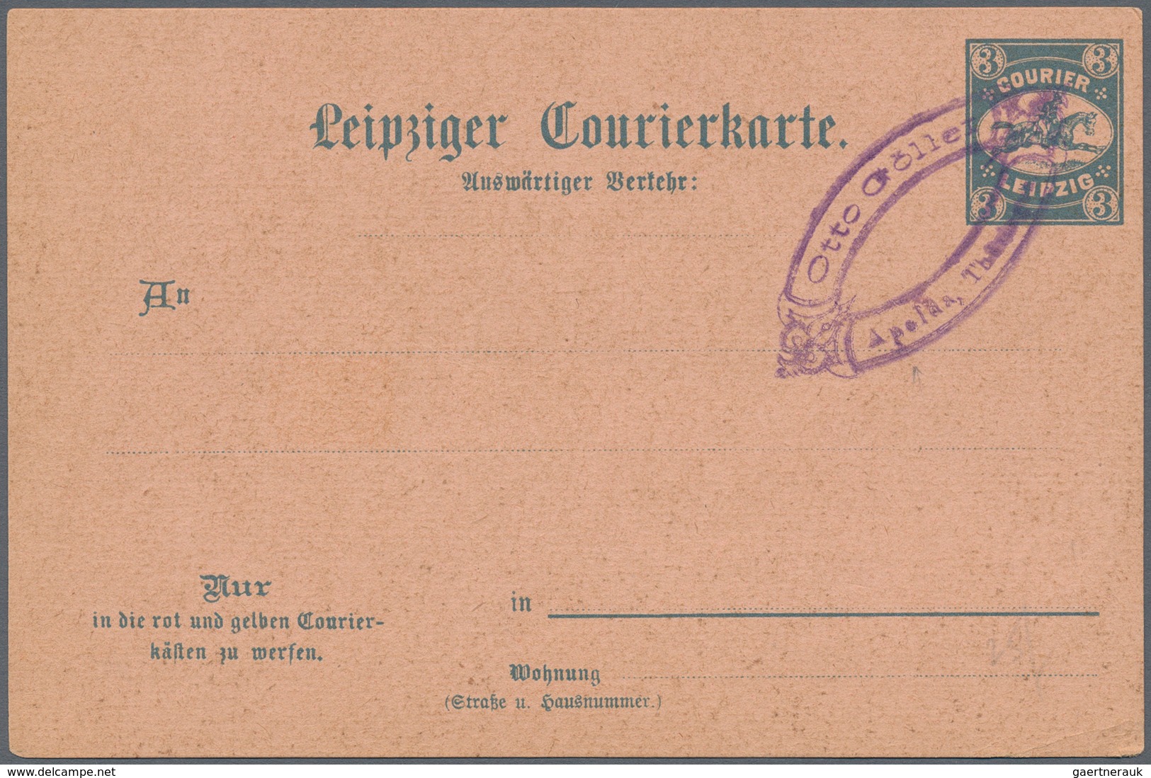 Deutsches Reich - Privatpost (Stadtpost): LEIPZIG: Courier, Umfangreiche Sammlung Von Marken, Briefe - Correos Privados & Locales