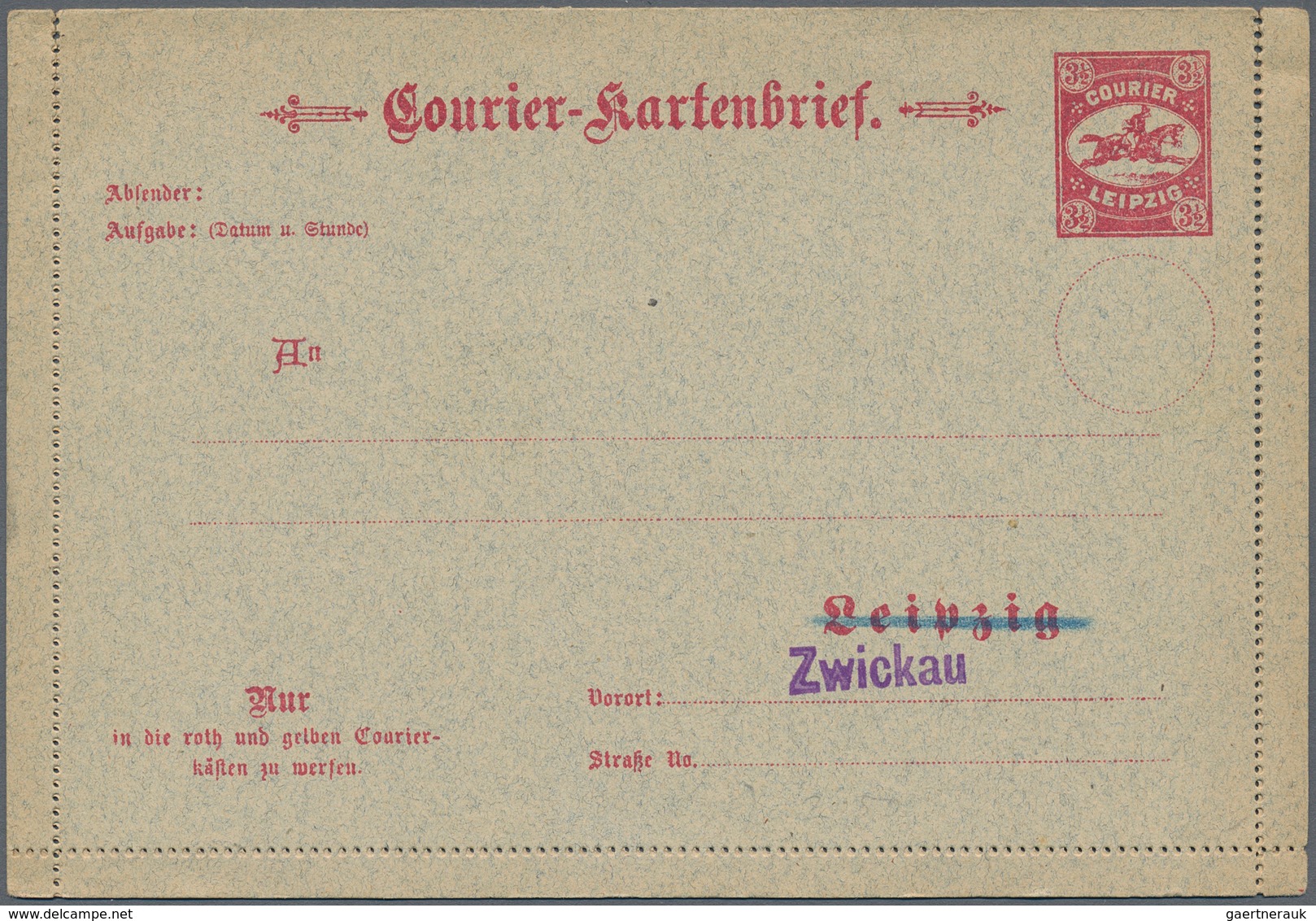 Deutsches Reich - Privatpost (Stadtpost): LEIPZIG: Courier, Umfangreiche Sammlung Von Marken, Briefe - Postes Privées & Locales