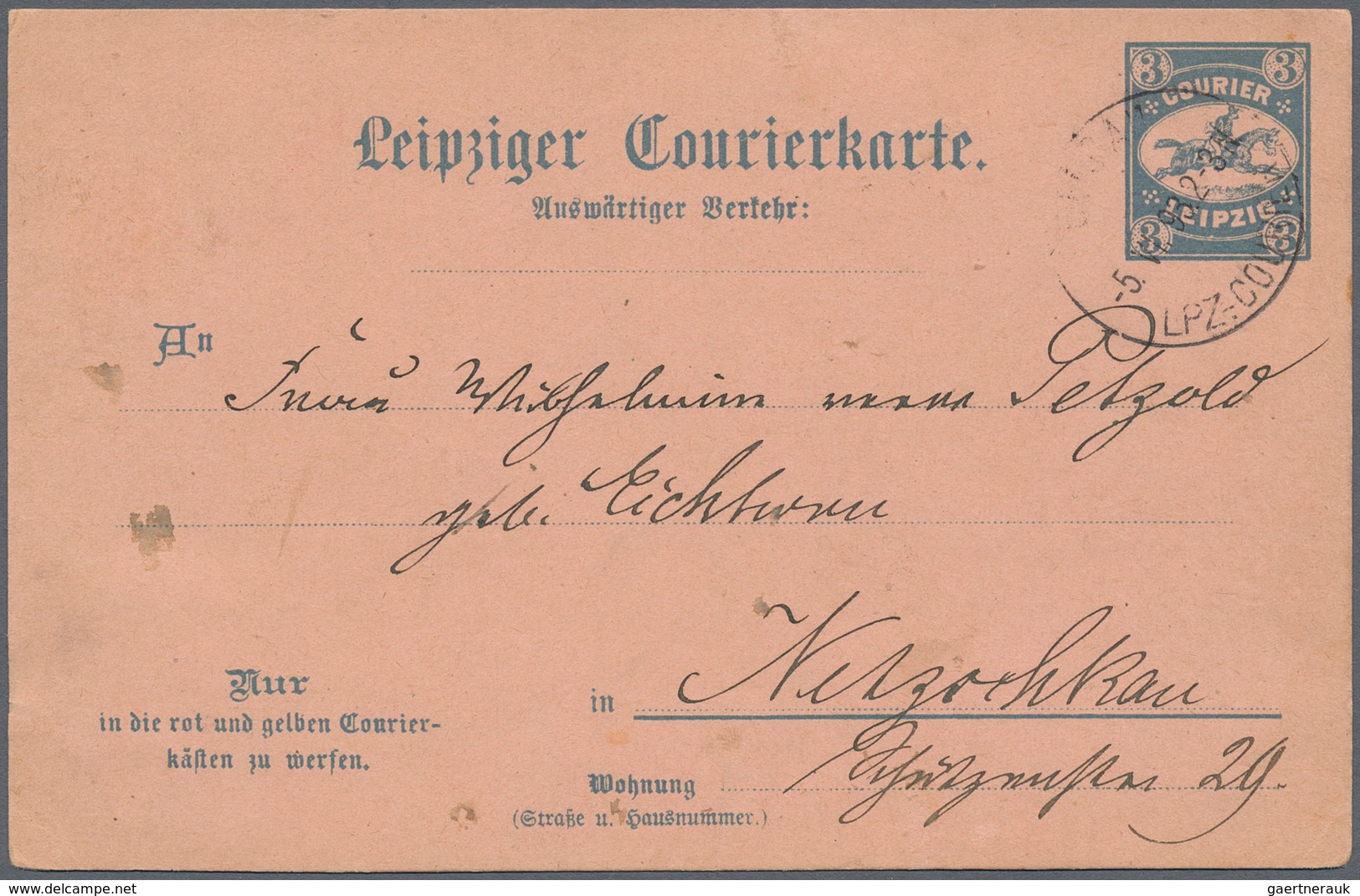 Deutsches Reich - Privatpost (Stadtpost): LEIPZIG: Courier, Umfangreiche Sammlung Von Marken, Briefe - Privatpost