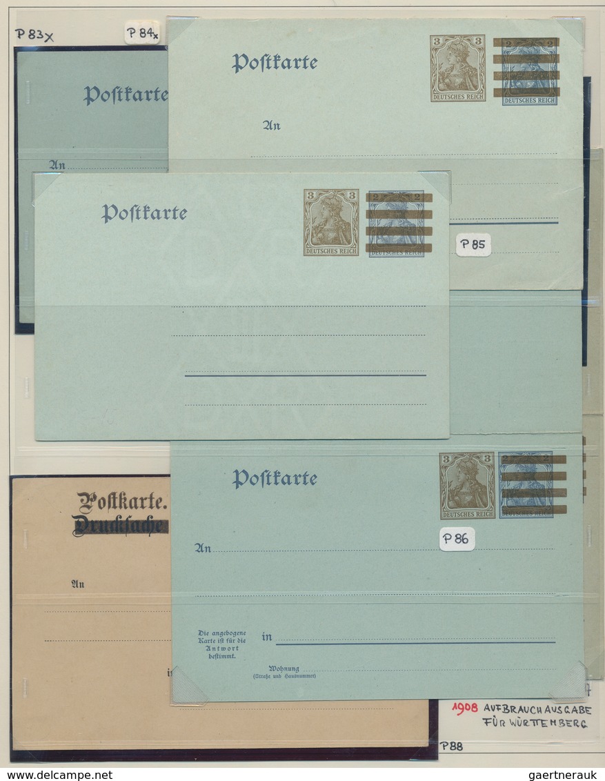 Deutsches Reich - Ganzsachen: 1872/1944, umfassende Sammlung von ca. 750 gebrauchten und ungebraucht