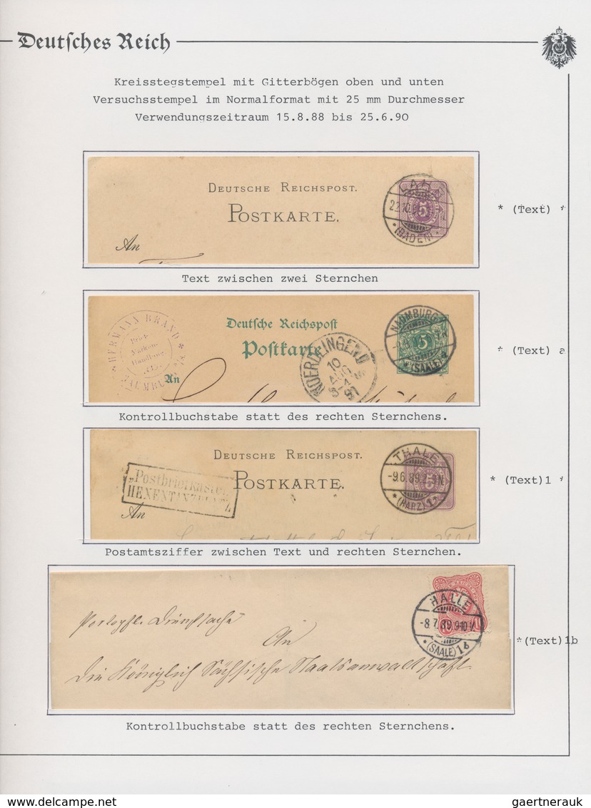 Deutsches Reich - Stempel: 1889/1926, Kreisstegstempel Der Deutschen Reichspost, Sammlung Von Ca. 10 - Máquinas Franqueo (EMA)