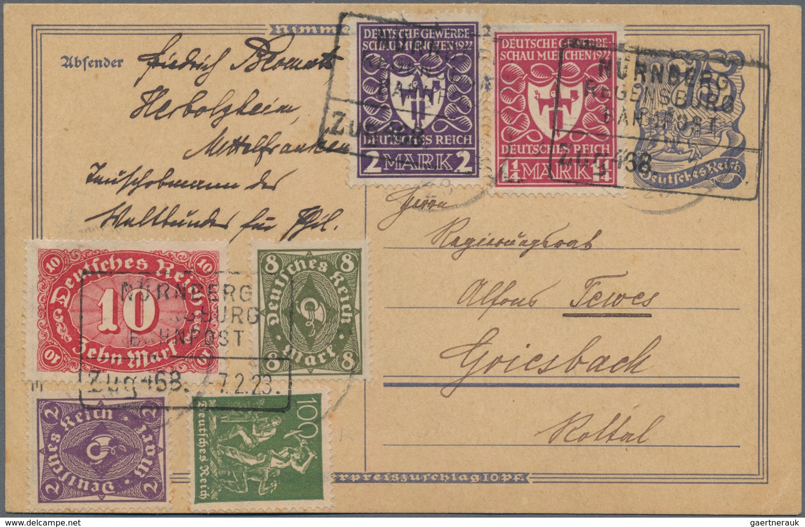 Deutsches Reich - Bahnpost: 1880/1941, BAYERN BAHNPOST, Sammlung Mit Ca.80 Briefen, Karten Und Ganzs - Otros & Sin Clasificación