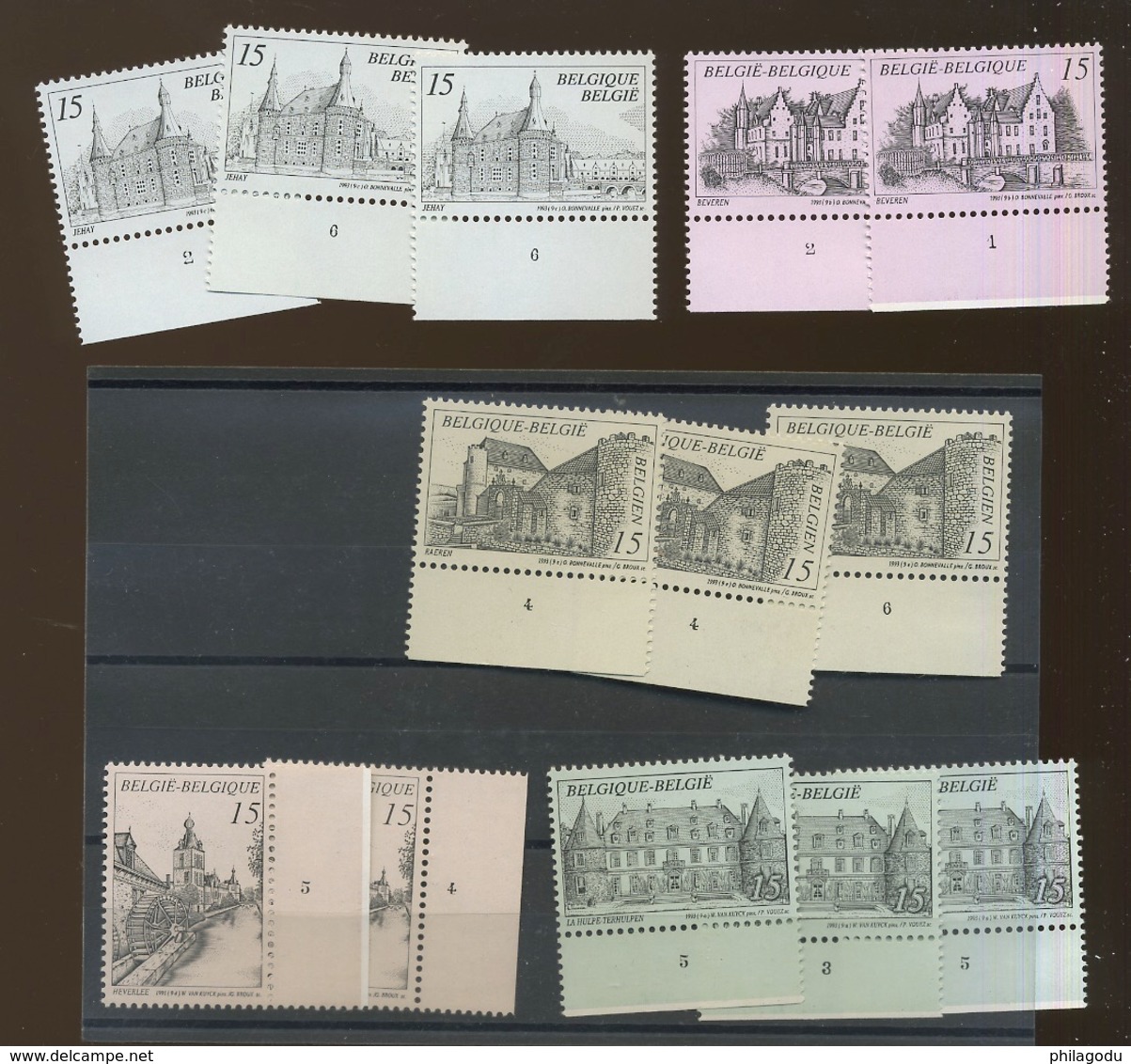 Tourisme 1993.  13 Timbres Avec N° De Planche. Plaatnummers. Postfris - 1991-2000