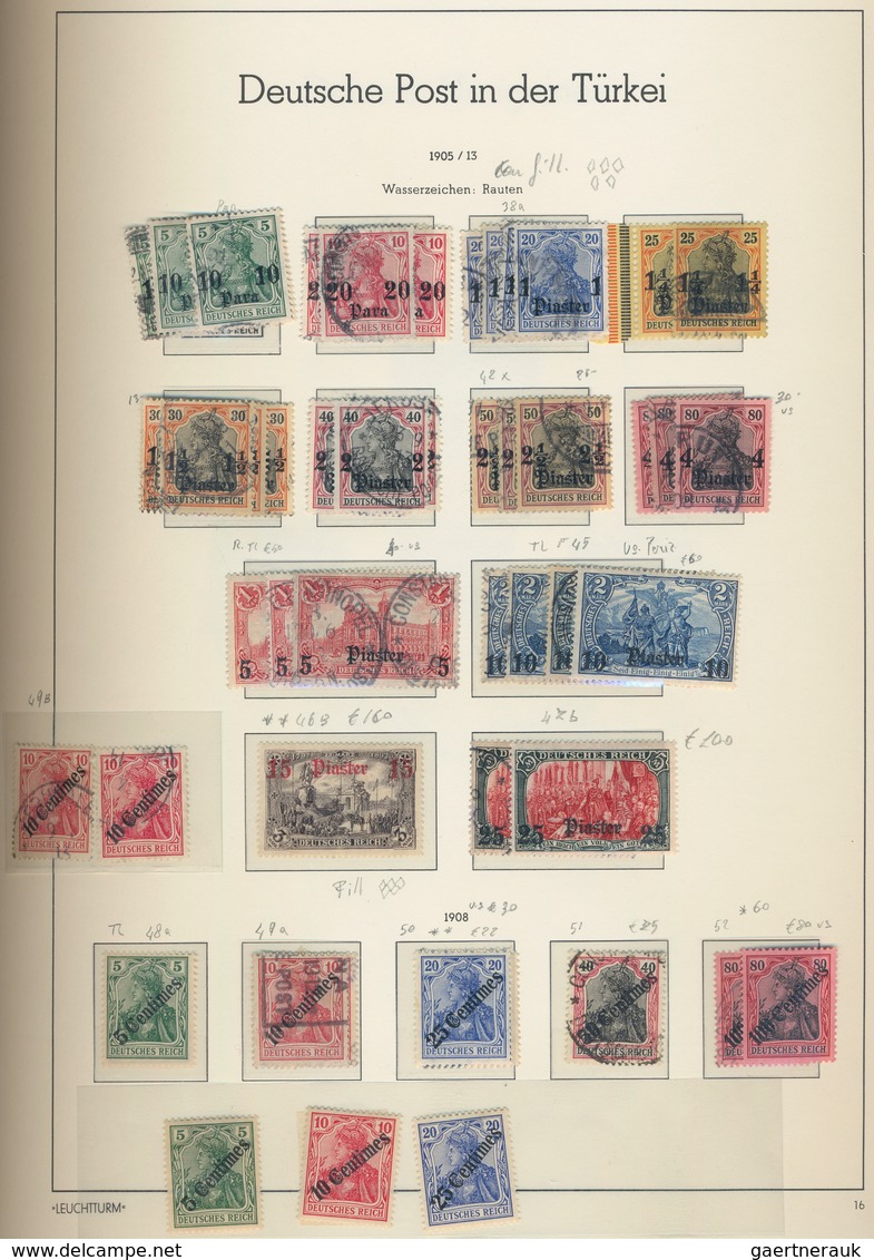 Deutsche Auslandspostämter + Kolonien: 1884/1919, gestempelte und ungebrauchte Sammlung von China bi