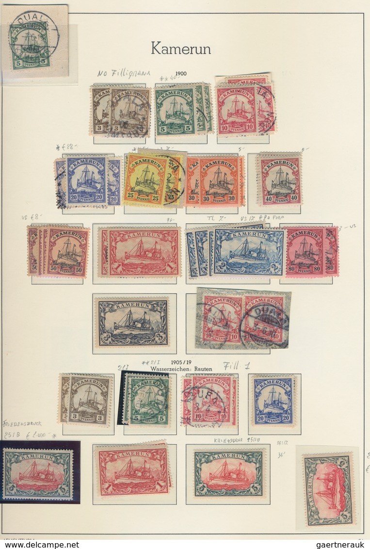 Deutsche Auslandspostämter + Kolonien: 1884/1919, gestempelte und ungebrauchte Sammlung von China bi