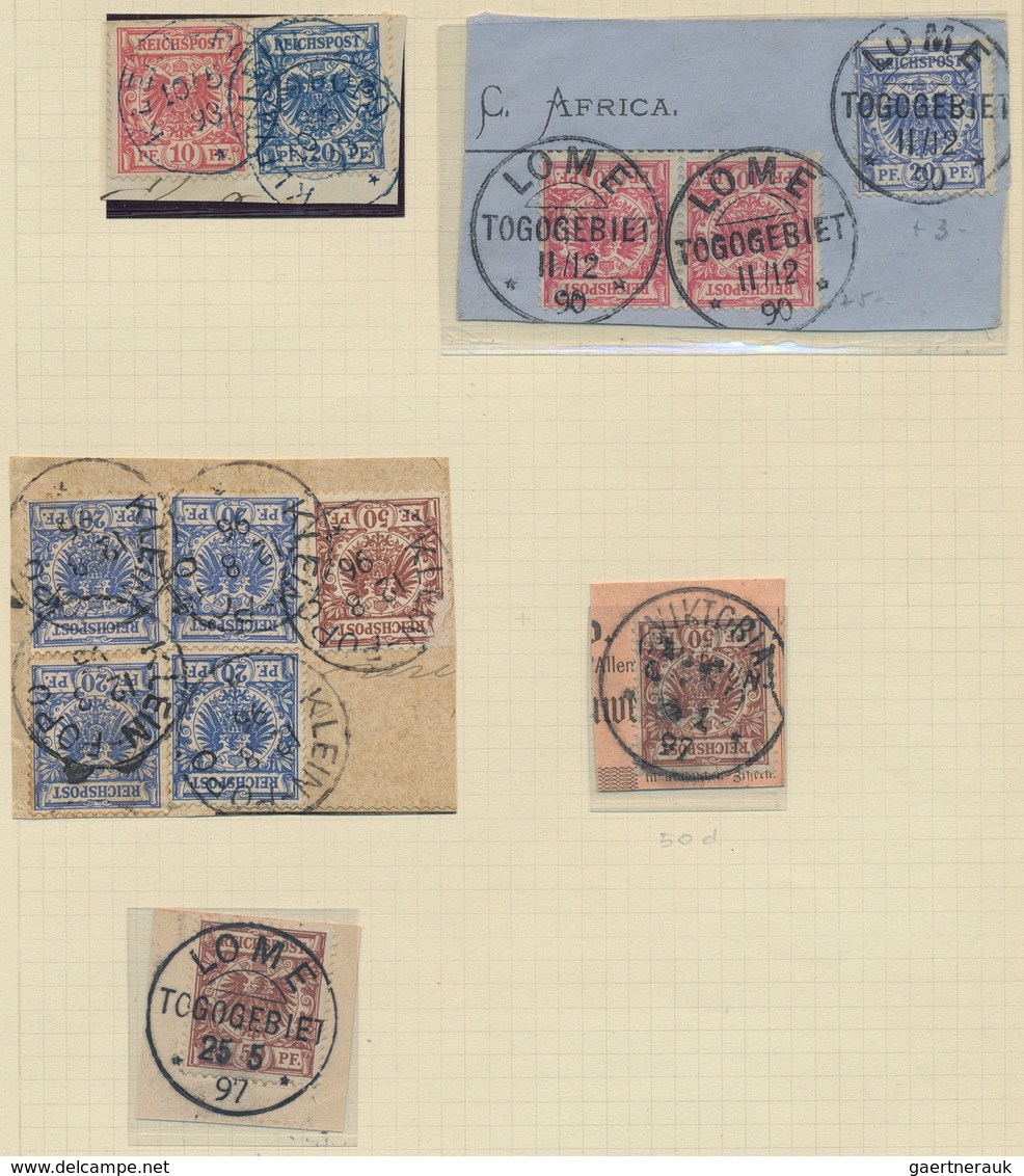 Deutsche Auslandspostämter + Kolonien: 1889/1900, Kleine Vorläufer-Sammlung Von Losen Marken (4), Br - Autres & Non Classés