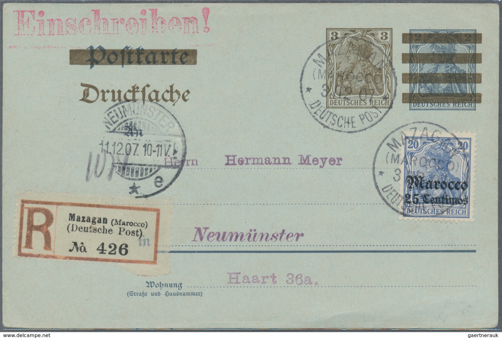 Deutsche Auslandspostämter + Kolonien: Ab Ca. 1900, Umfangreiche Sammlung Von Mehreren 100 Marken, D - Andere & Zonder Classificatie