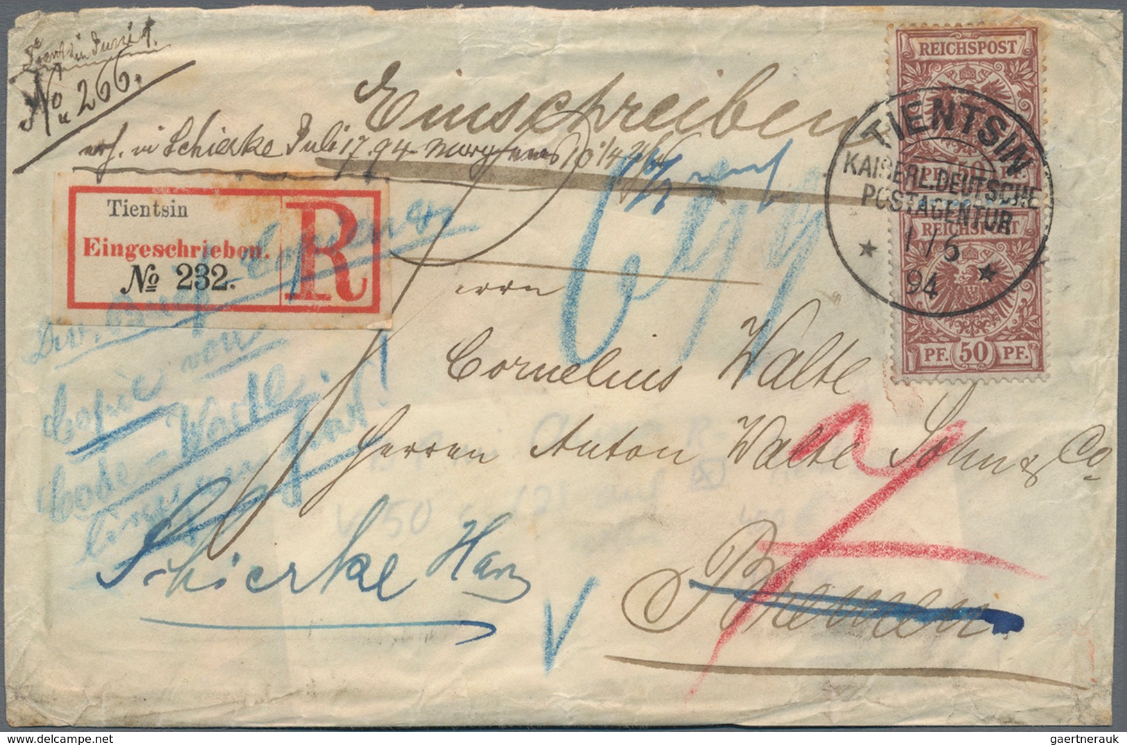 Deutsche Post In China: 1891/1914, Sammlungsbestand Von 51 Belegen Mit Div. Besonderheiten (u.a. Vor - China (offices)