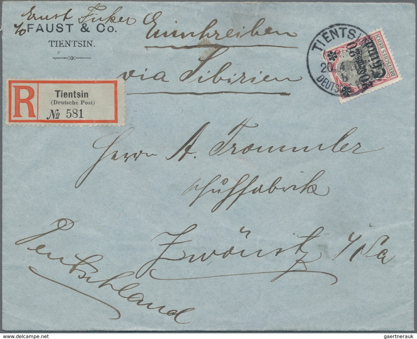Deutsche Post In China: 1891/1914, Sammlungsbestand Von 51 Belegen Mit Div. Besonderheiten (u.a. Vor - Chine (bureaux)