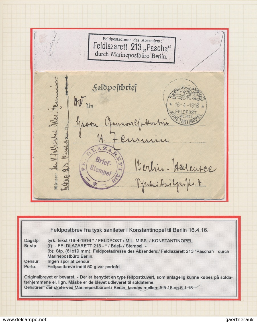 Deutsche Post In Der Türkei: 1916/1917, Interessante Dokumentation Von 22 Belegen Als Feldpost Oder - Turkey (offices)