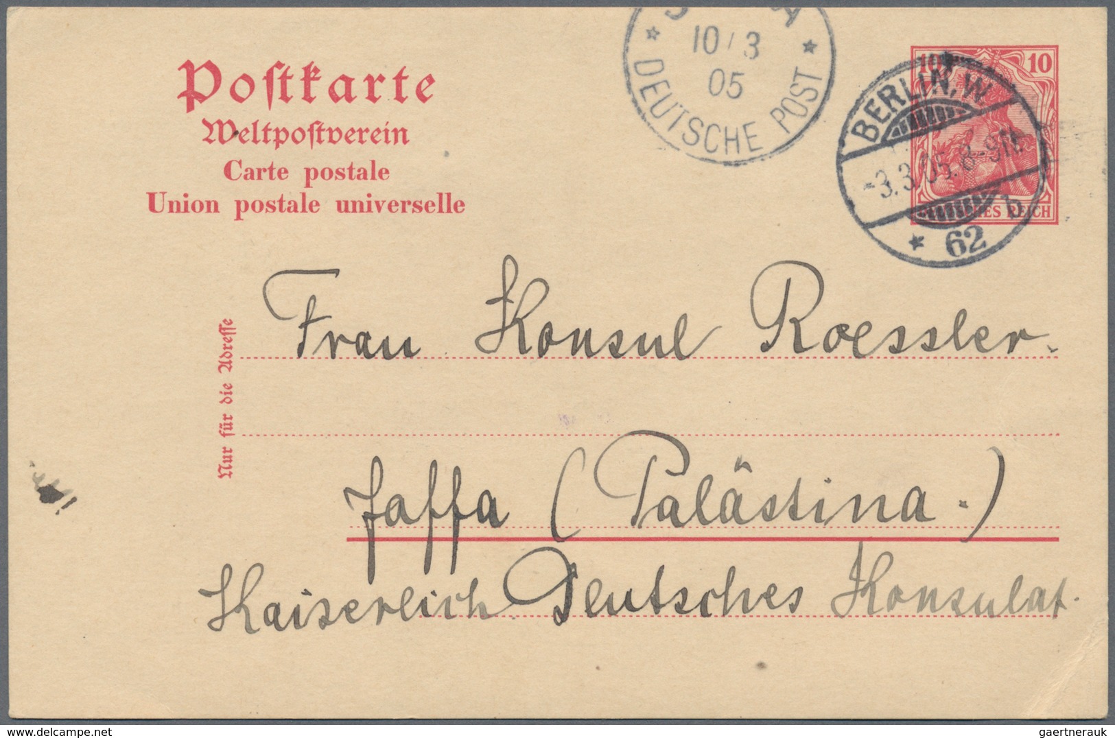 Deutsche Post In Der Türkei - Besonderheiten: 1905/1916, Korrespondenz Gerichtet An Den Dt.Konsul Rö - Turquie (bureaux)