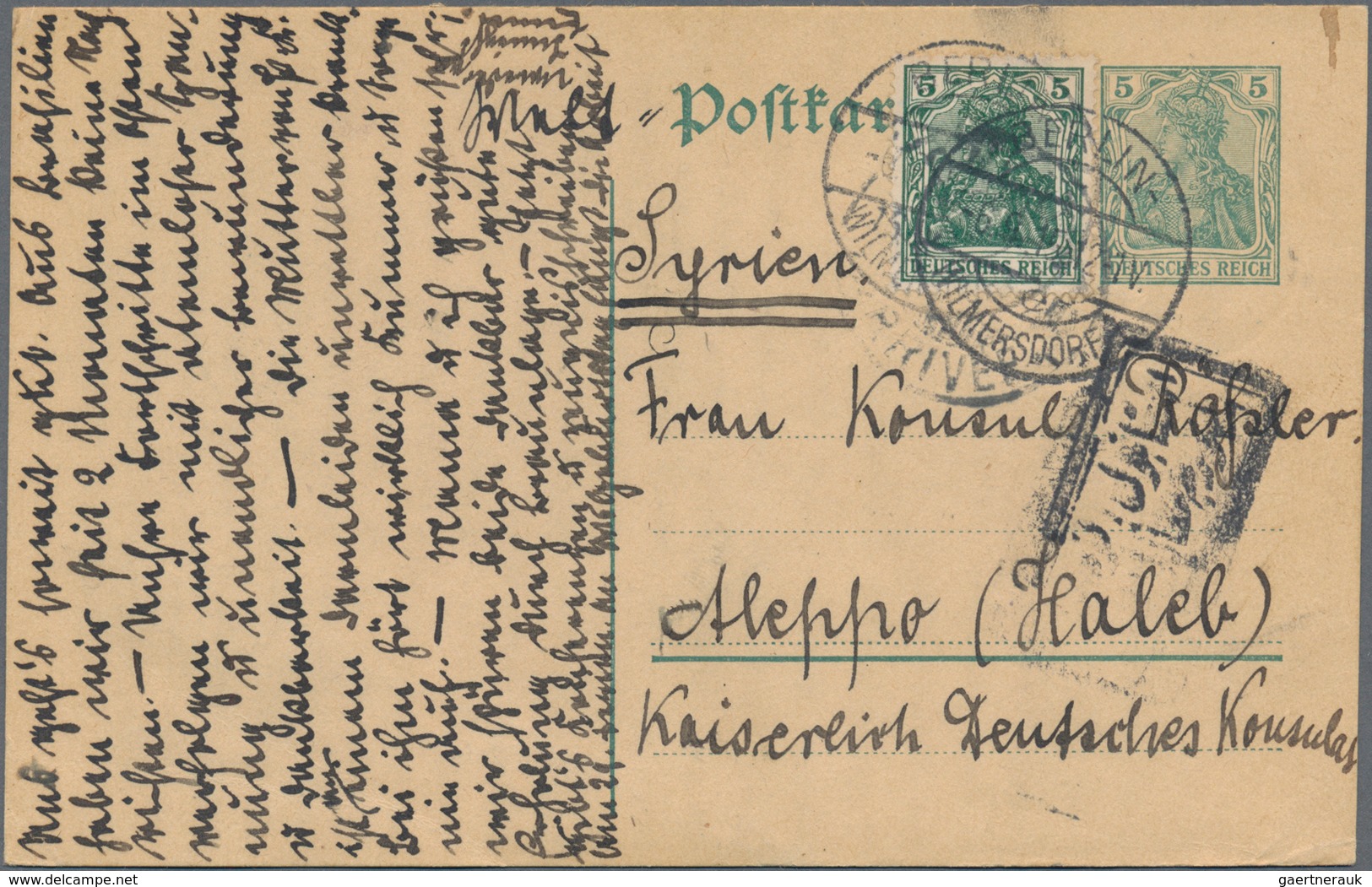 Deutsche Post In Der Türkei - Besonderheiten: 1905/1916, Korrespondenz Gerichtet An Den Dt.Konsul Rö - Turquie (bureaux)