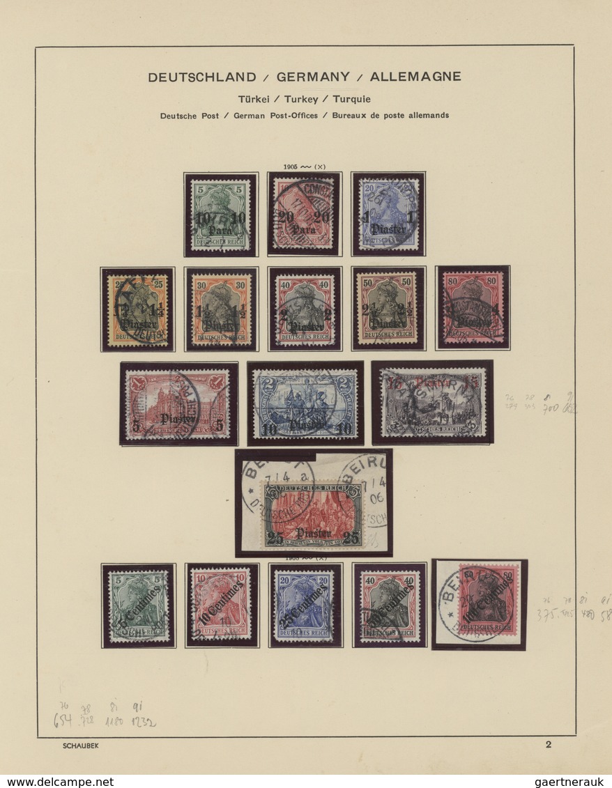 Deutsche Kolonien: 1890-1918, hochwertige gestempelte Sammlung auf altem Vordruck, dabei nahezu alle