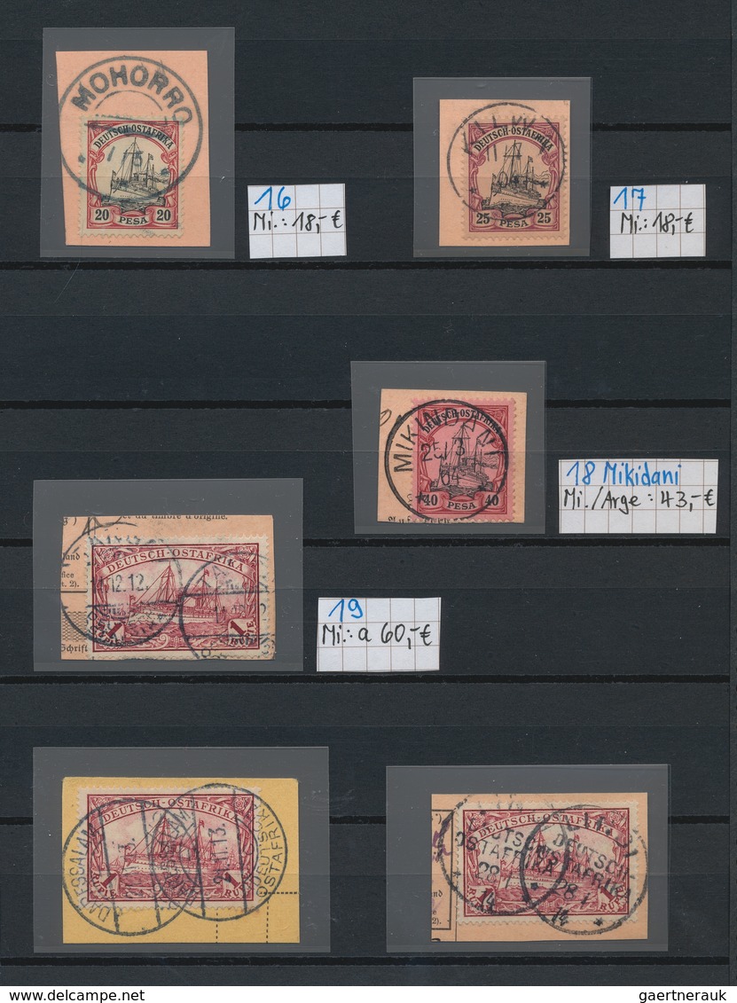 Deutsch-Ostafrika: 1894/1914, Kleines Hawid-Einsteckbuch Mit 90 Postanweisungs- Und Paketkartenaussc - Afrique Orientale