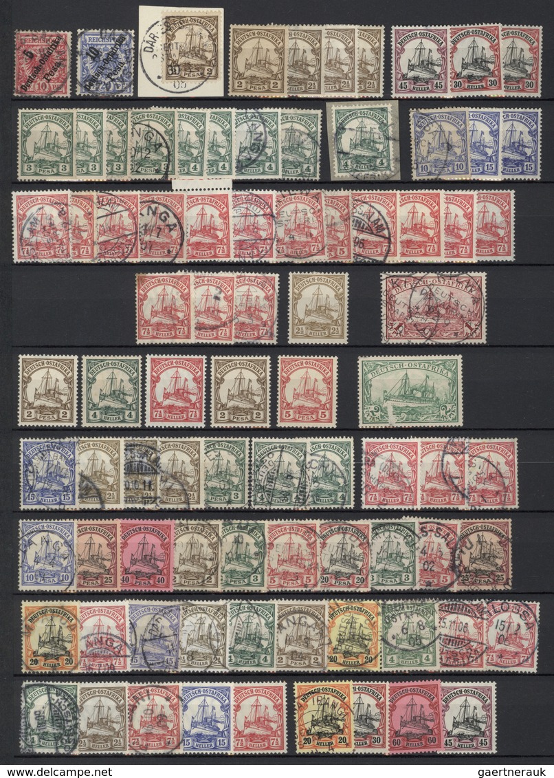 Deutsch-Ostafrika: 1896/1919, Sauber Sortierter Sammlungsbestand Von Ca. 410 Marken (incl. Etwas Bri - Afrique Orientale