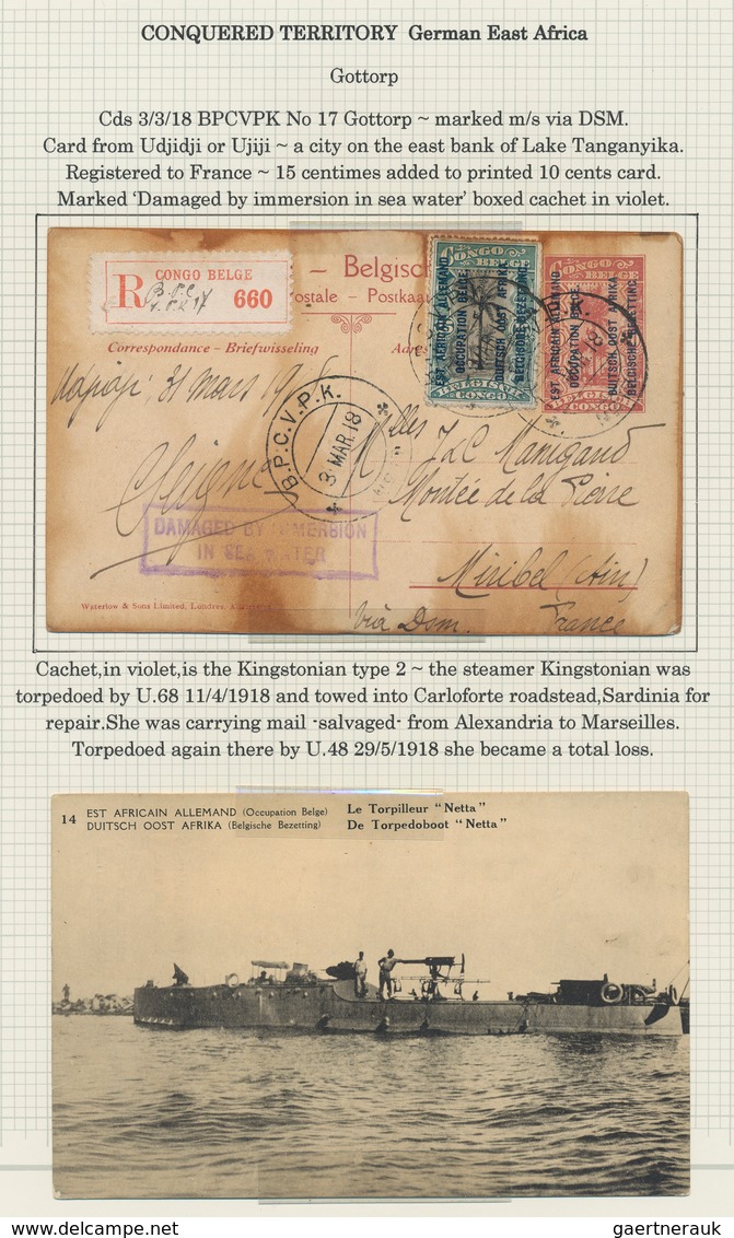 Deutsch-Ostafrika - Besonderheiten: 1915/1918, Auf Albumblätter Aufgezogene Spezialsammlung Von Ca. - Africa Orientale Tedesca