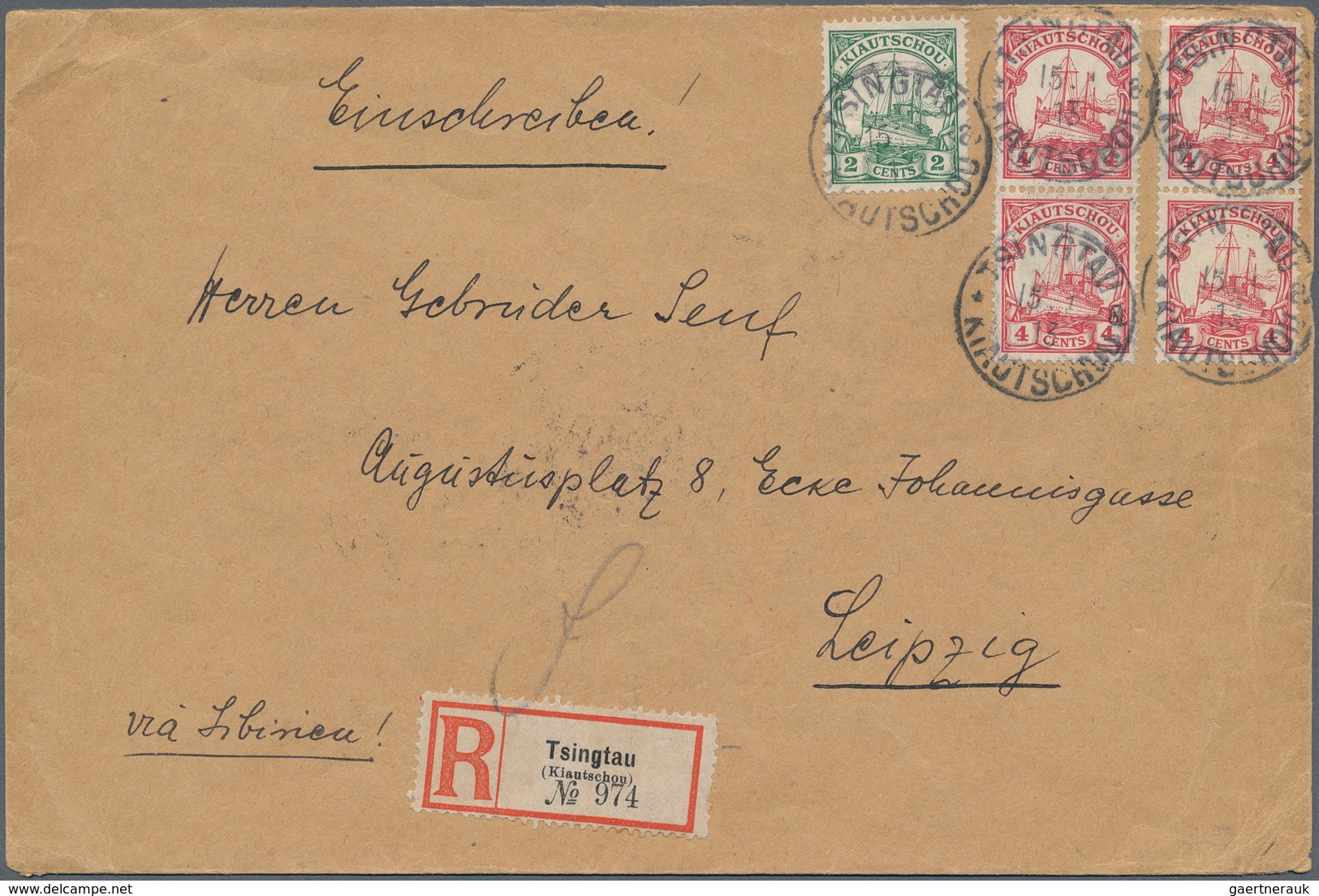 Deutsche Kolonien - Kiautschou: 1898/1917, Sammlungsbestand Von 35 Belegen Mit Div. Besonderheiten ( - Kiautchou