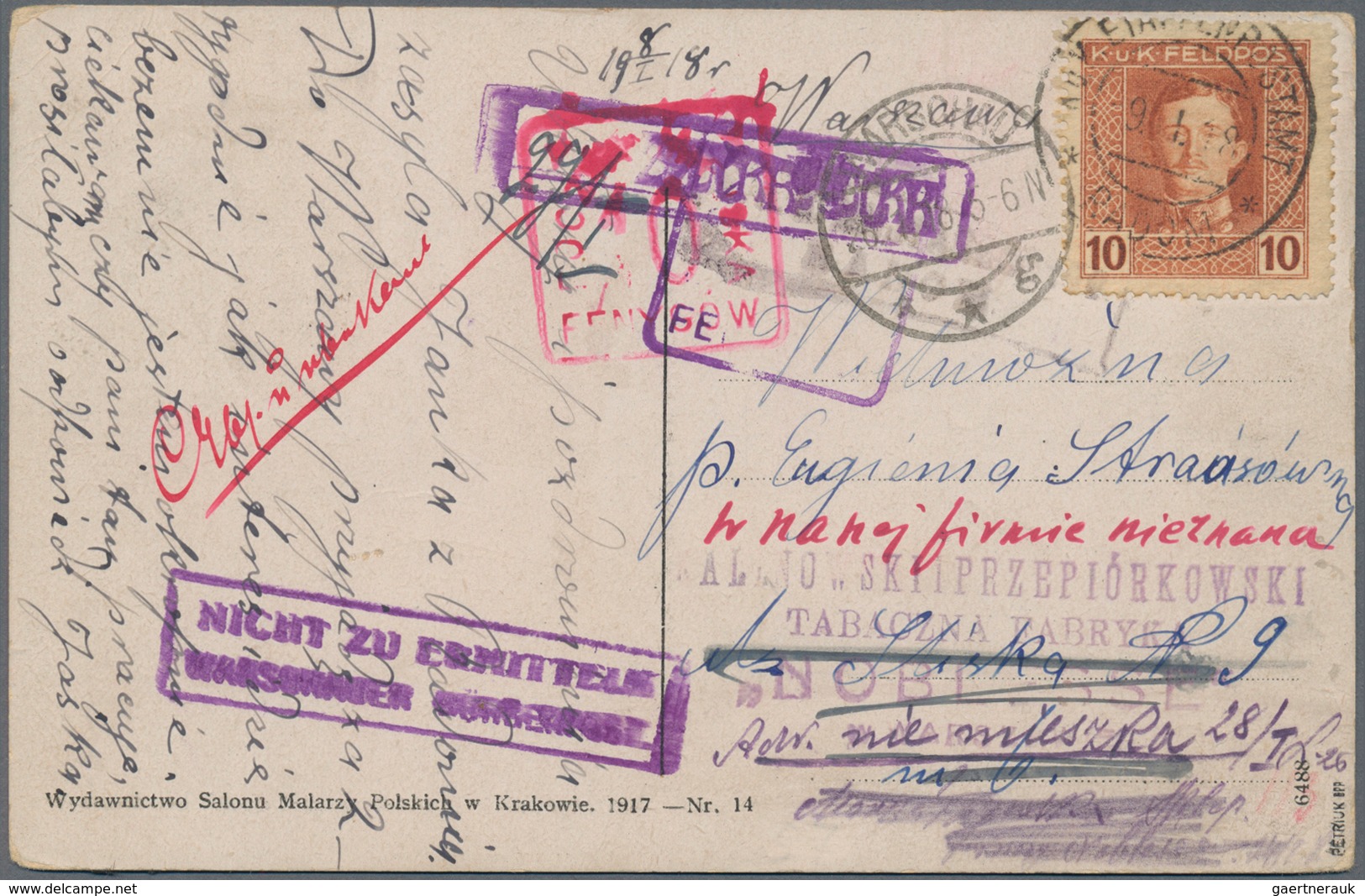 Deutsche Besetzung I. WK: Deutsche Post In Polen: 1915/1918, Partie Von 18 Briefen Und Karten, Sowei - Occupation 1914-18