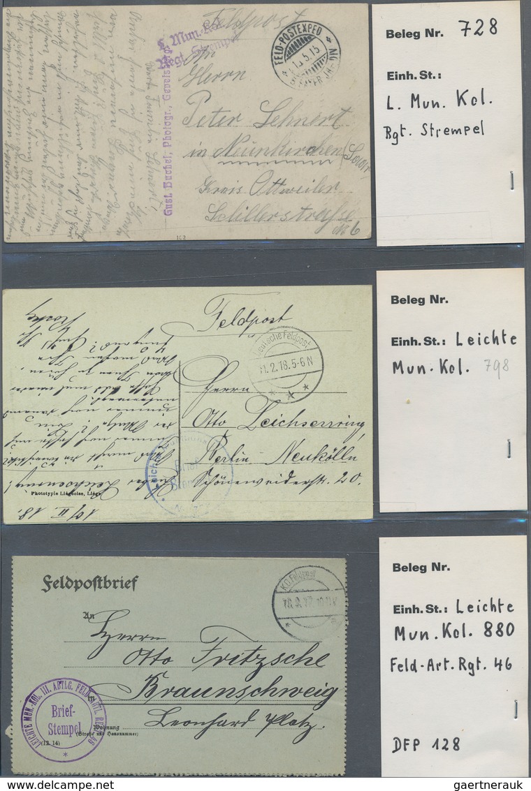 Feldpost 1. Weltkrieg: 1914/1918, Umfassende Sammlung Von Ca. 1.300+ Feldpost-Belegen, Sauber Und Se - Autres & Non Classés