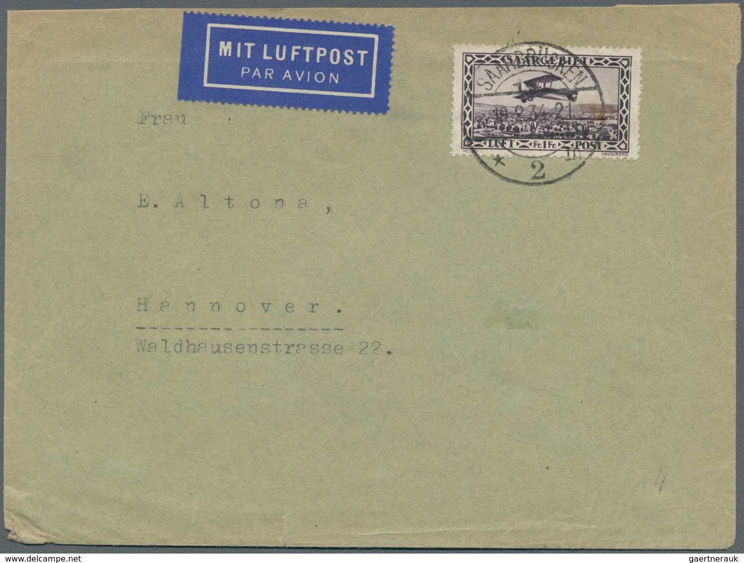Deutsche Abstimmungsgebiete: Saargebiet: 1920-1934 (ca.), Partie Von Ca. 180 Belegen, Dabei Auch Gan - Lettres & Documents